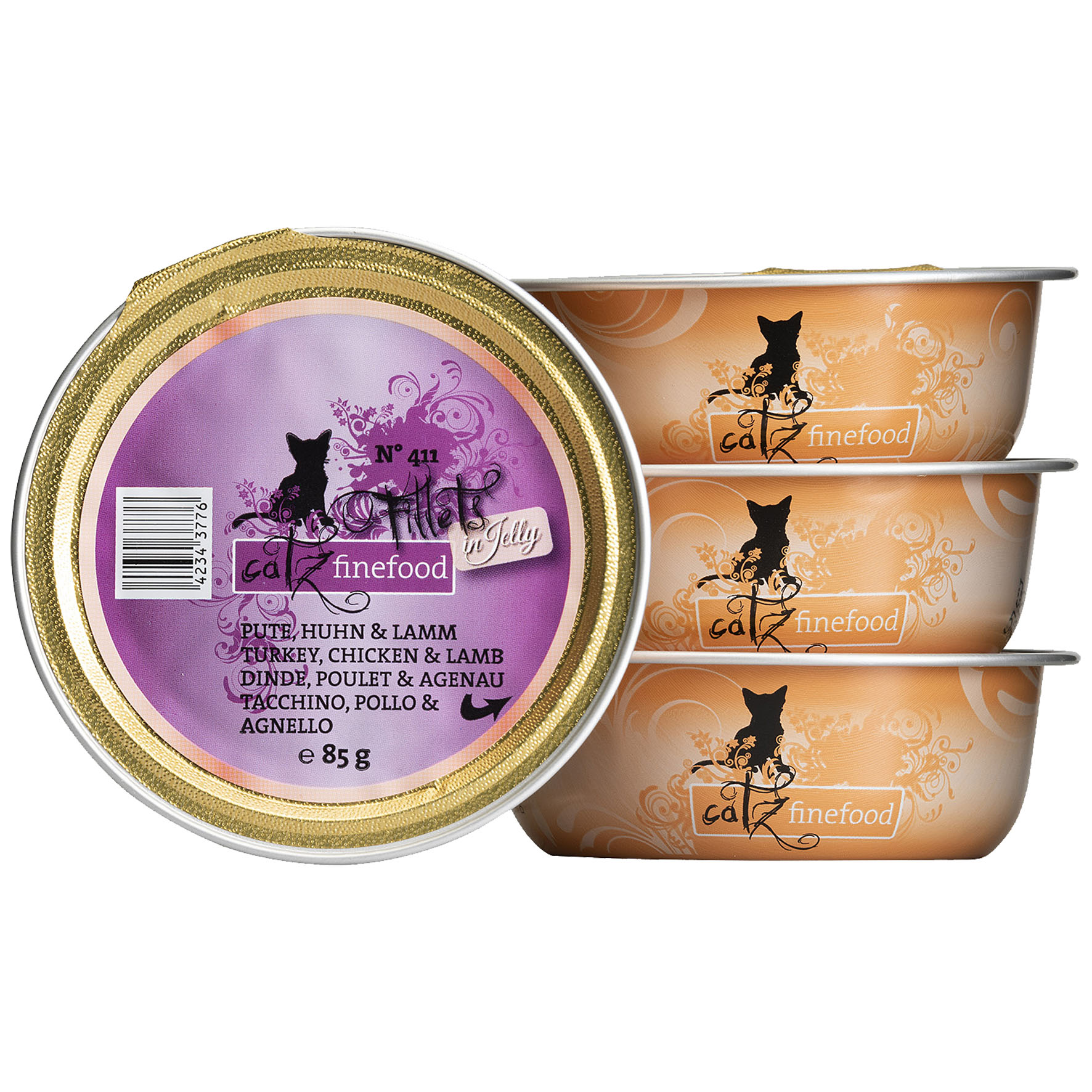 Catz Finefood Filets No. 411 - dinde, poulet & agneau en gelée 85g