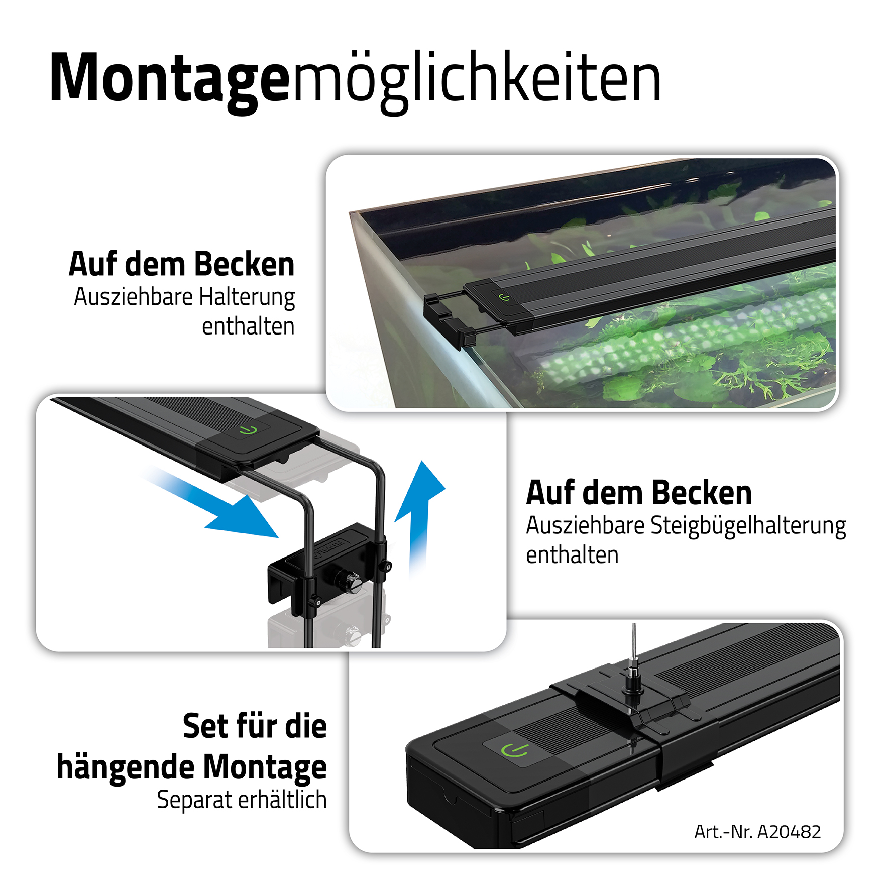 Fluval Plant 4.0 LED Lichtbalken, 22W - 38-61cm