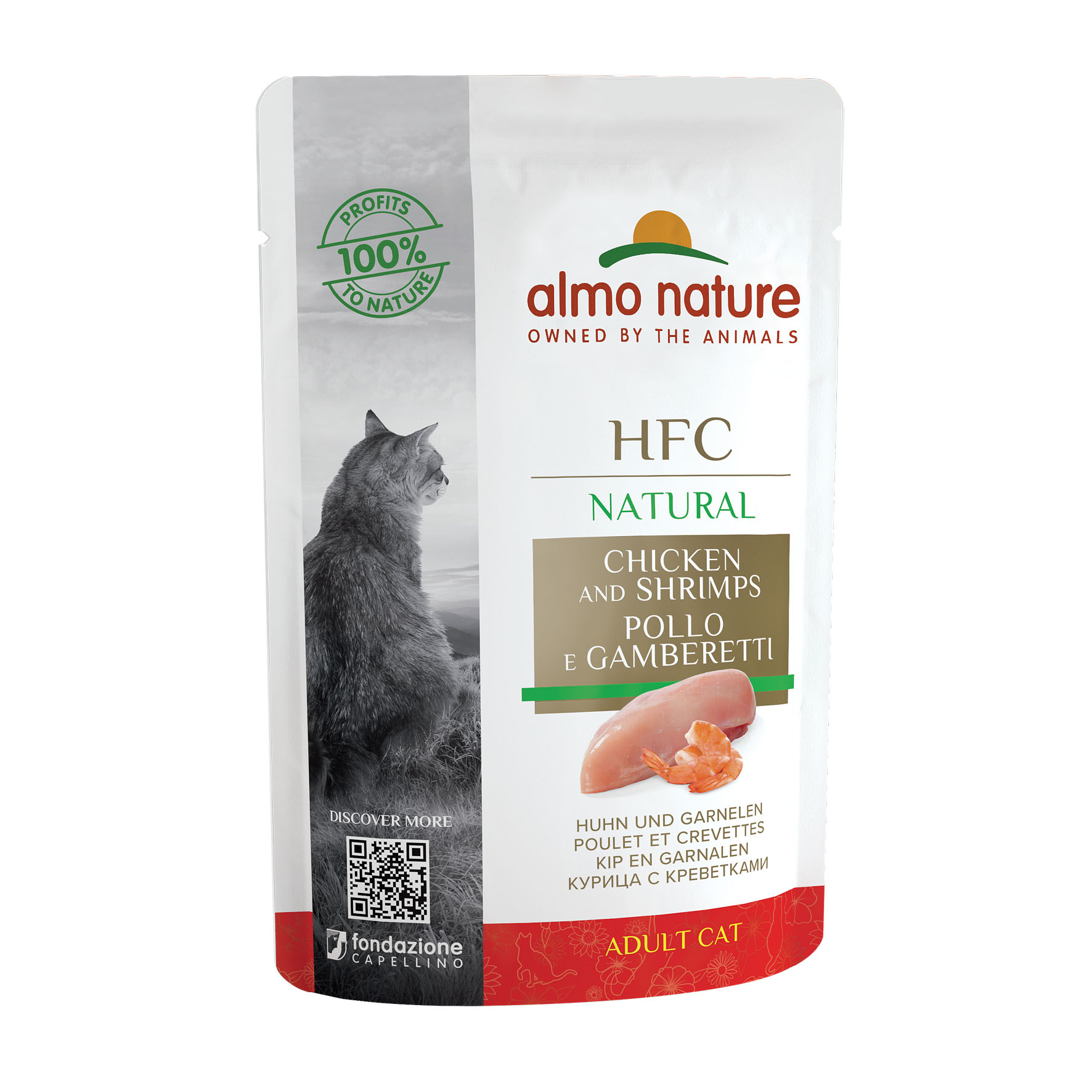 Almo HFC Natural Ad. Pollo & Gamberetti 55g