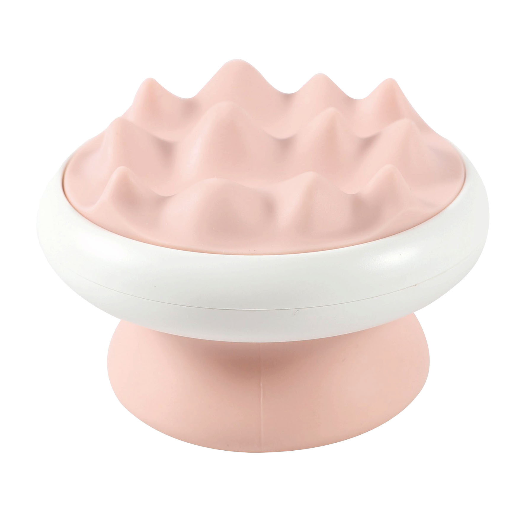 M-Pets Massagekamm, grobe Zähne, weiss & rosa, 8 x H 5.4cm