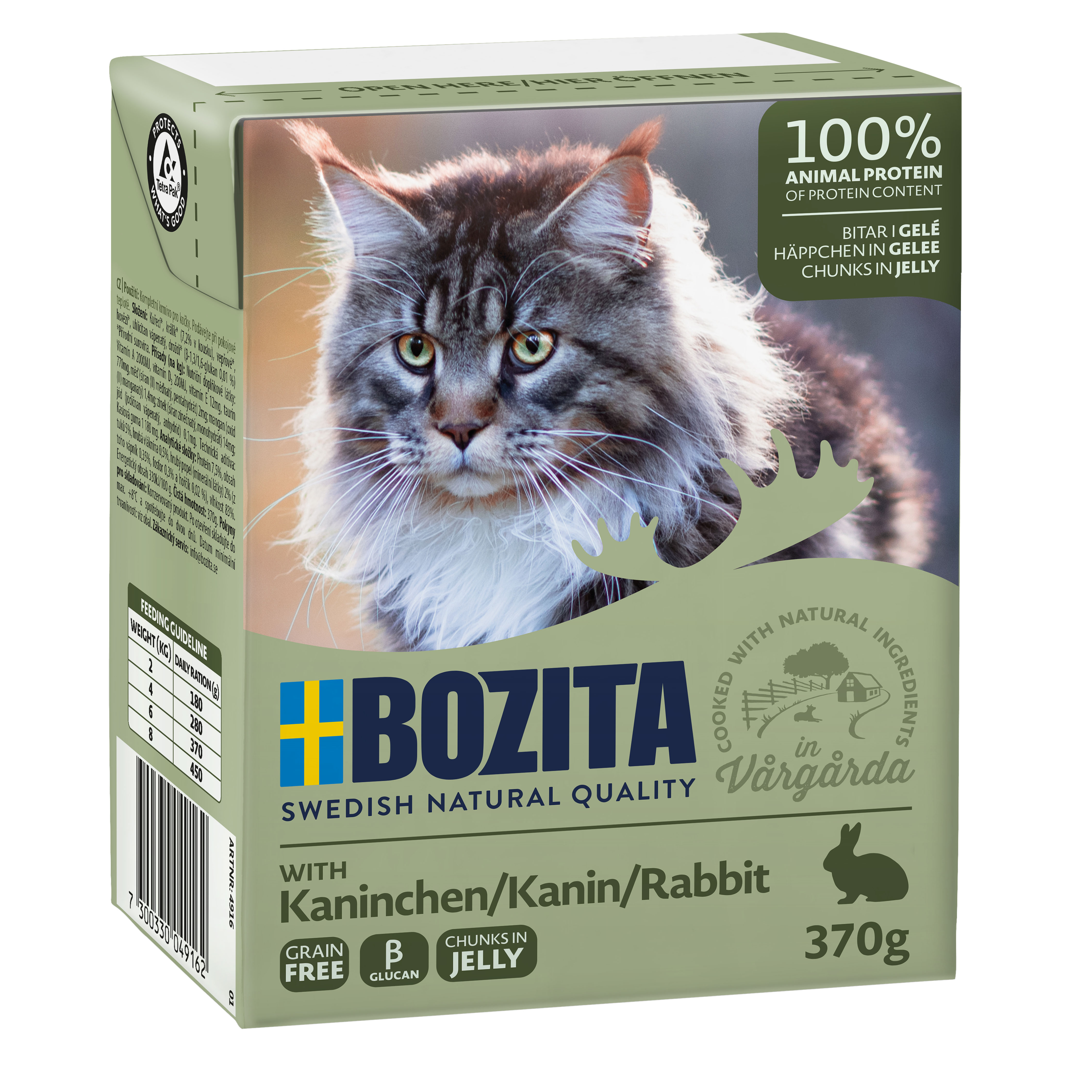 Bozita Bouchées en Gelée avec lapin, 370g