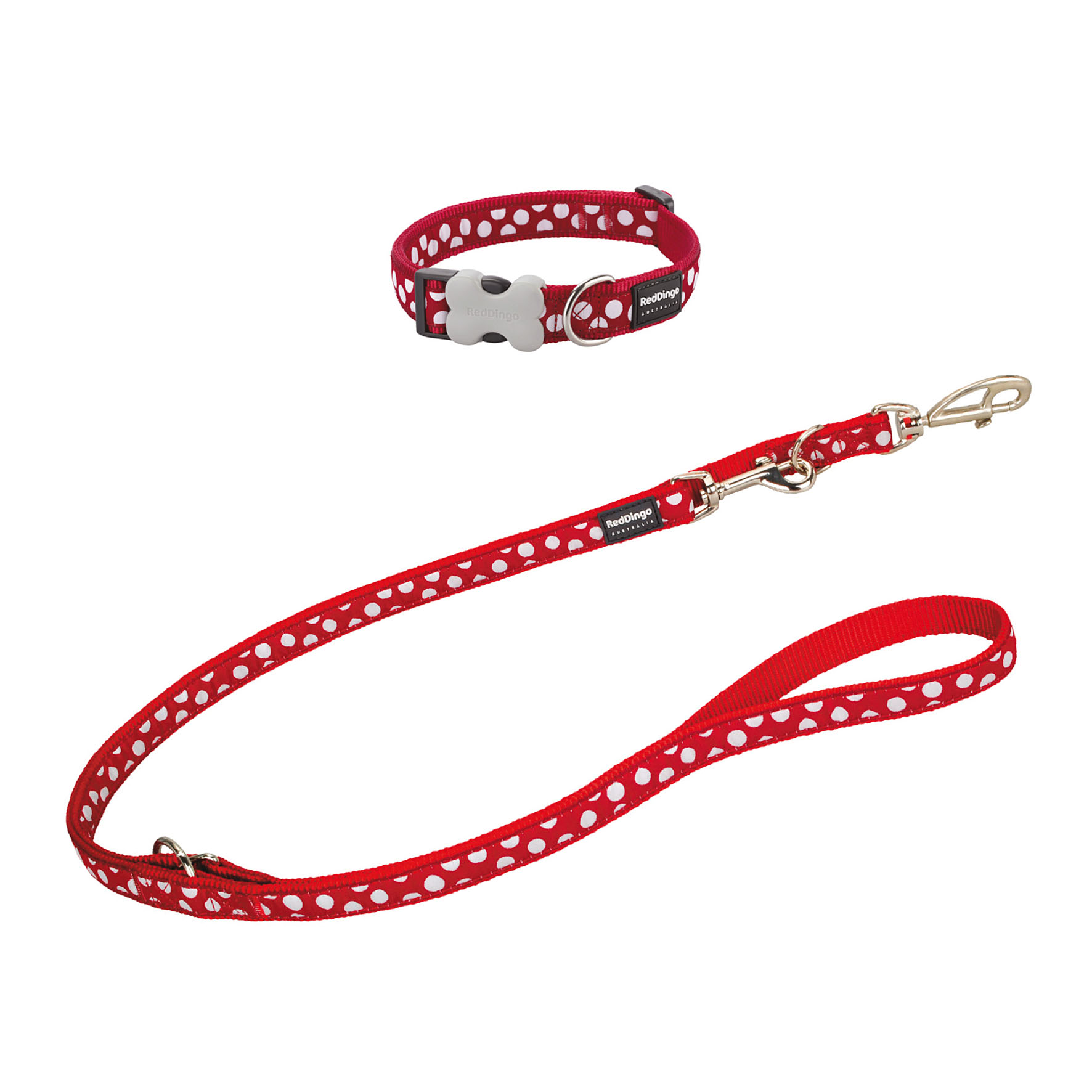 RedDingo Halsband White Spots on Red, rot