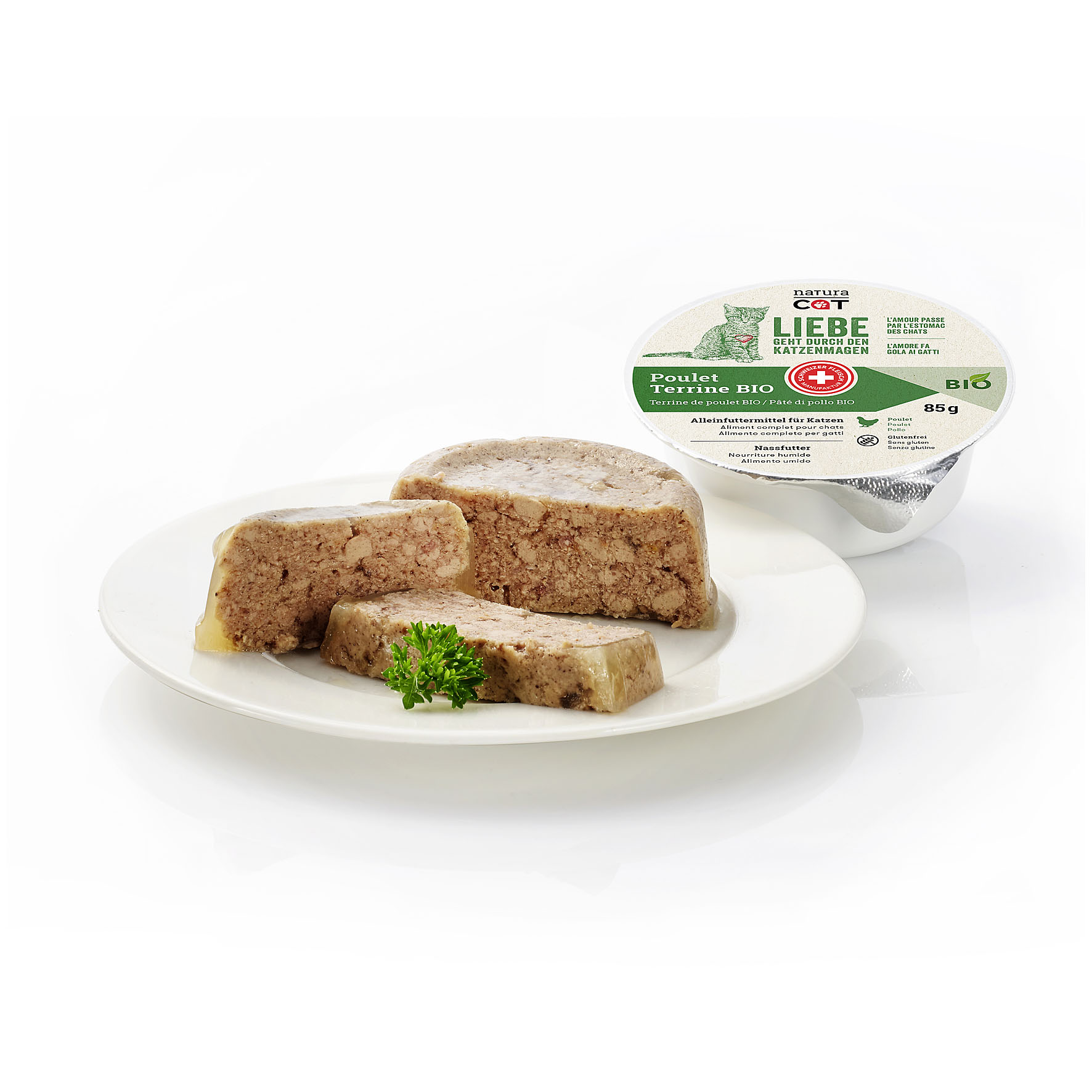 NaturaCat Huhn Terrine BIO, 4x85g