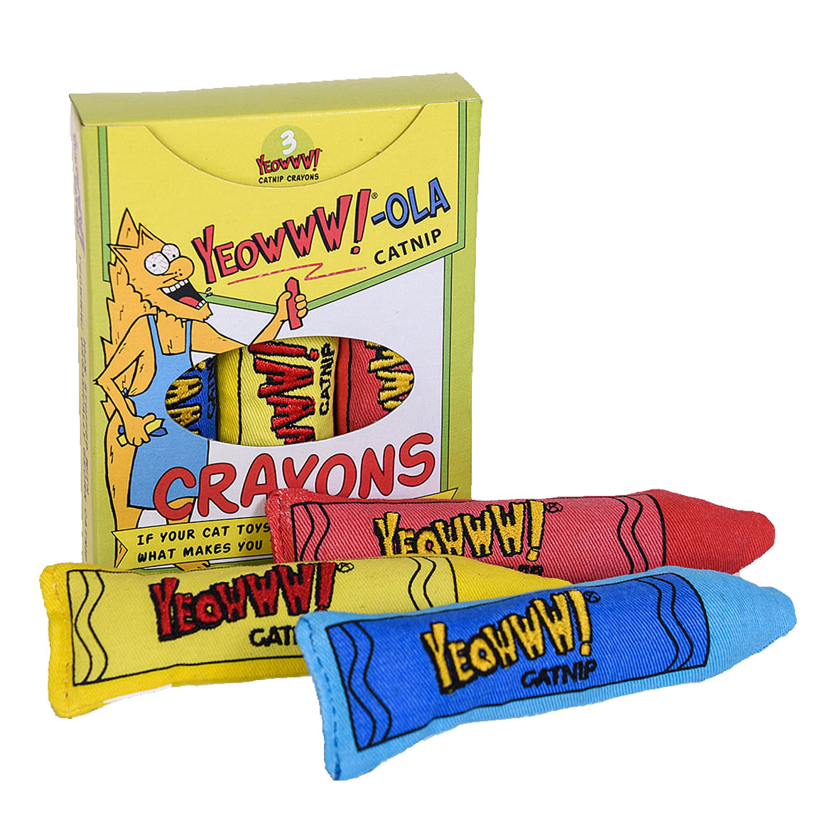 Yeowww!-ola Katzenminze-Buntstifte, 3 Stk, 11cm