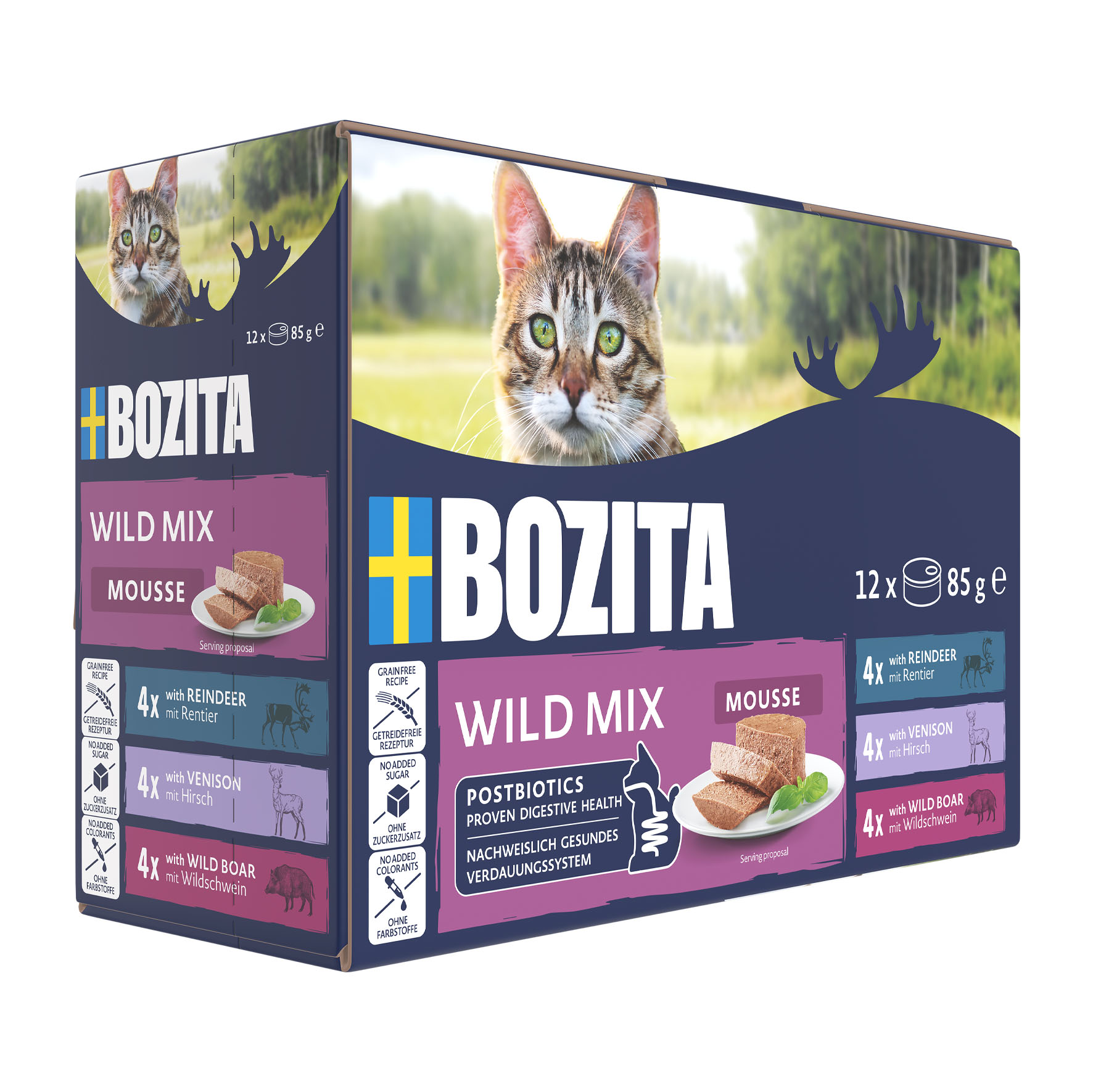 Bozita Mousse Mixed Wild, 12x85g