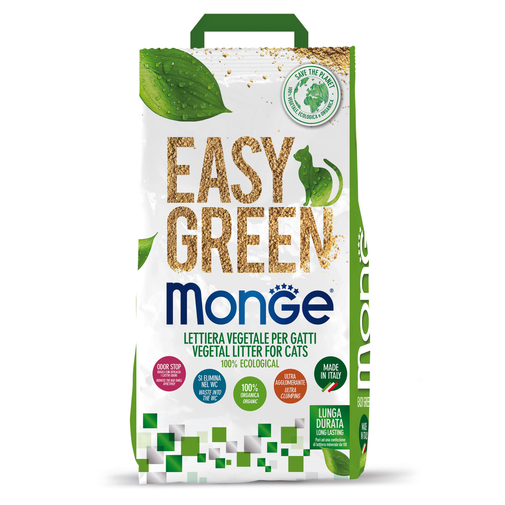 Monge EasyGreen Vegetal – pflanzliches Katzenstreu, 3.5 kg