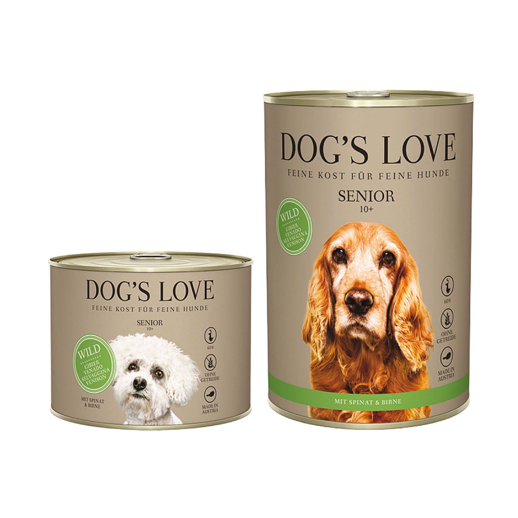 Dog‘s Love Senior 10+ Light Wild, Spinat & Birne
