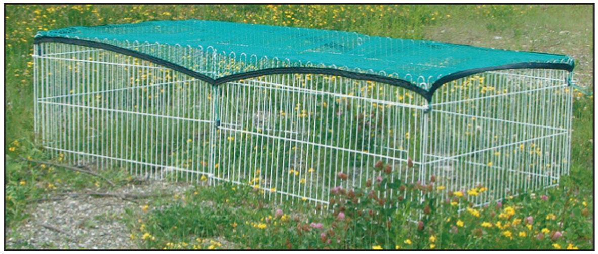 Anbauteile weiss, inkl. Abdecknetz grün, 114x114cm, 2 Stk.