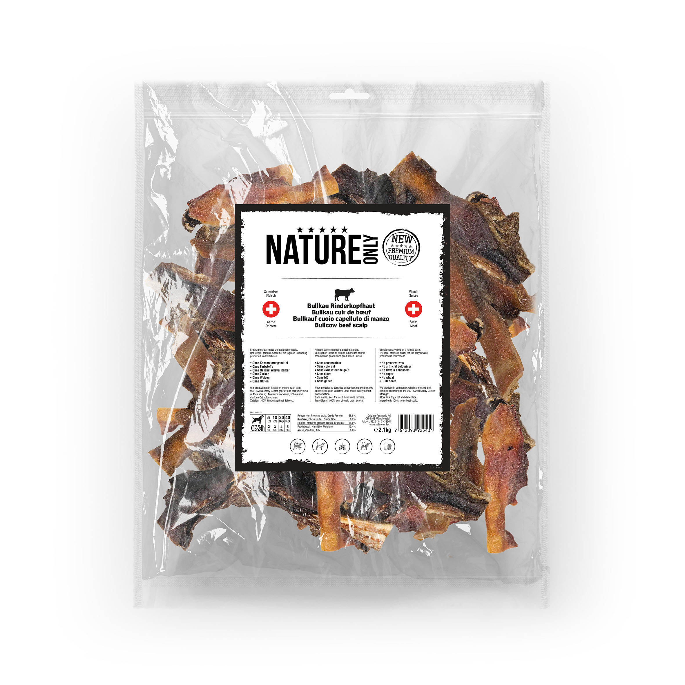 Nature Only Rinderohren - Schweizer Fleisch, 1.2kg Nature Only Rinderohren - Schweizer Fleisch, 1.2kg
