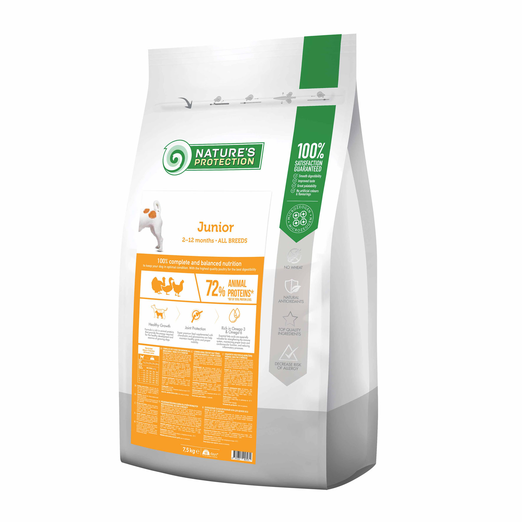 Nature's Protection Junior con pollame, 7,5 kg