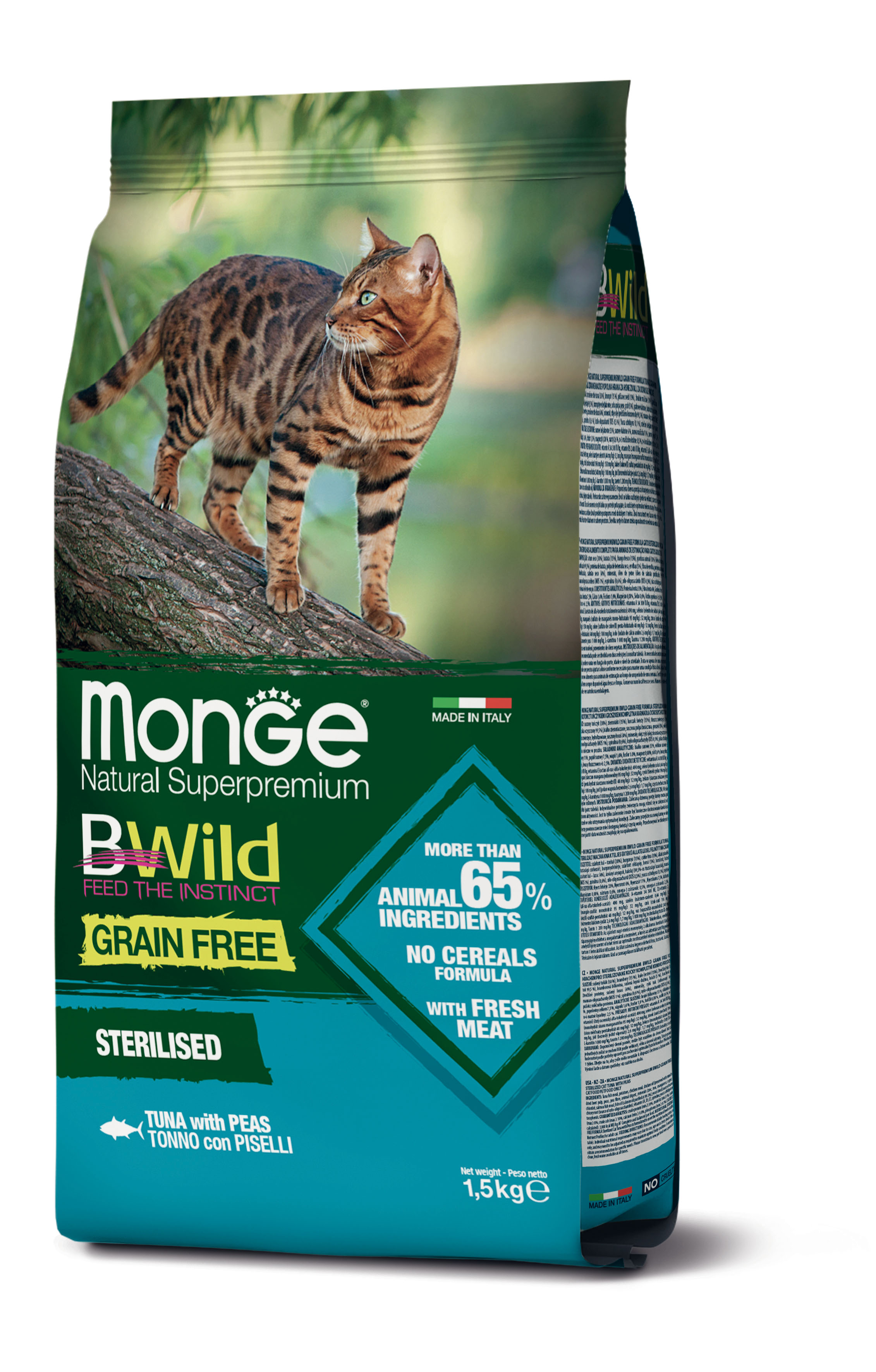 Monge Chat Bwild  stérilisé Thon 1,5kg