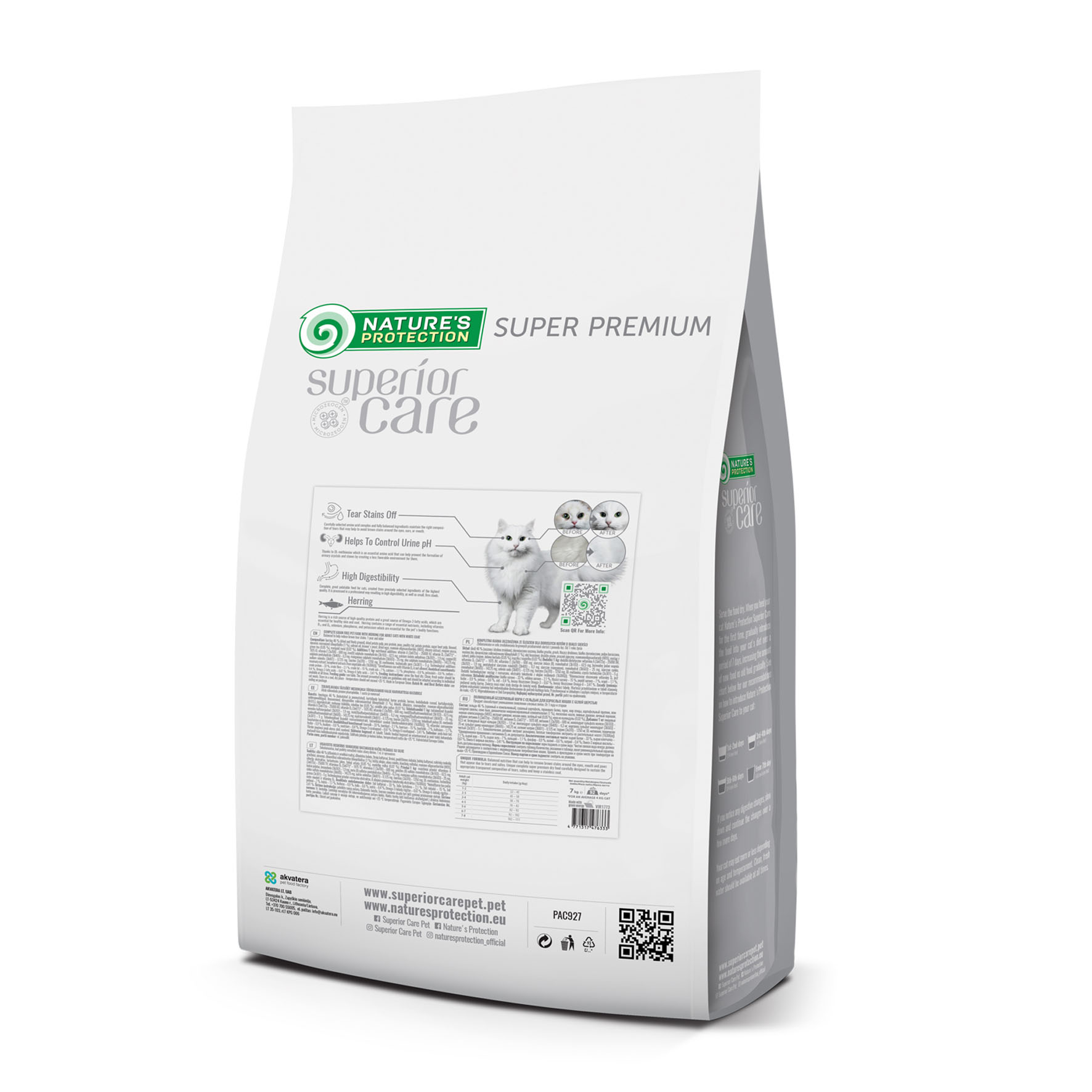 Superior Care White Cats Grain Free Adult Herring 7kg