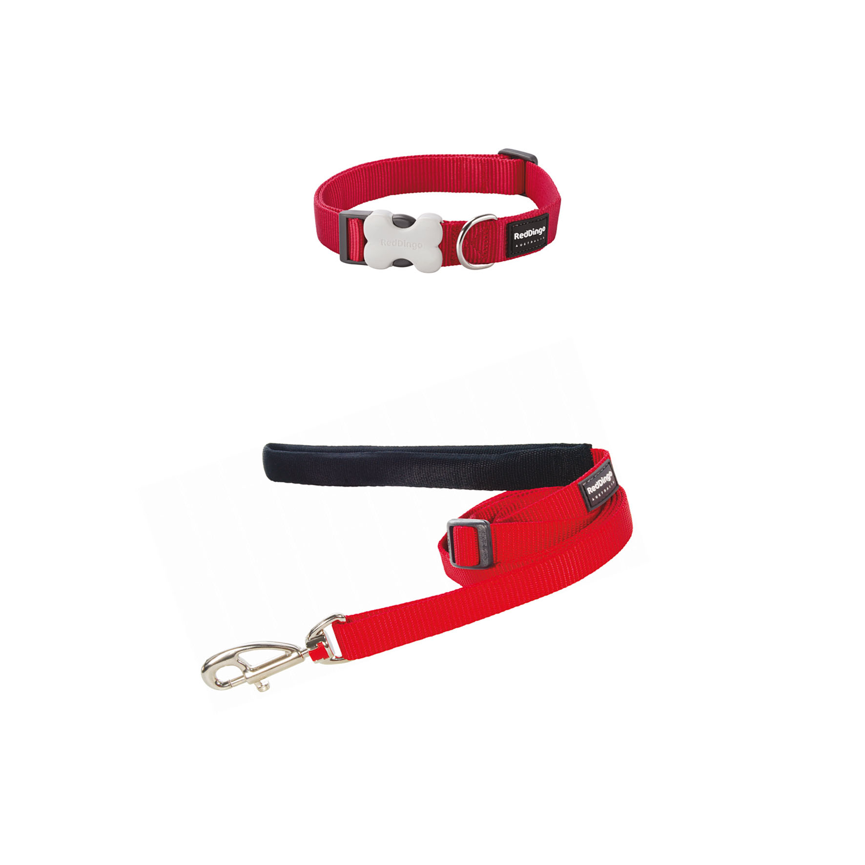 RedDingo Halsband Plain Classic Rot