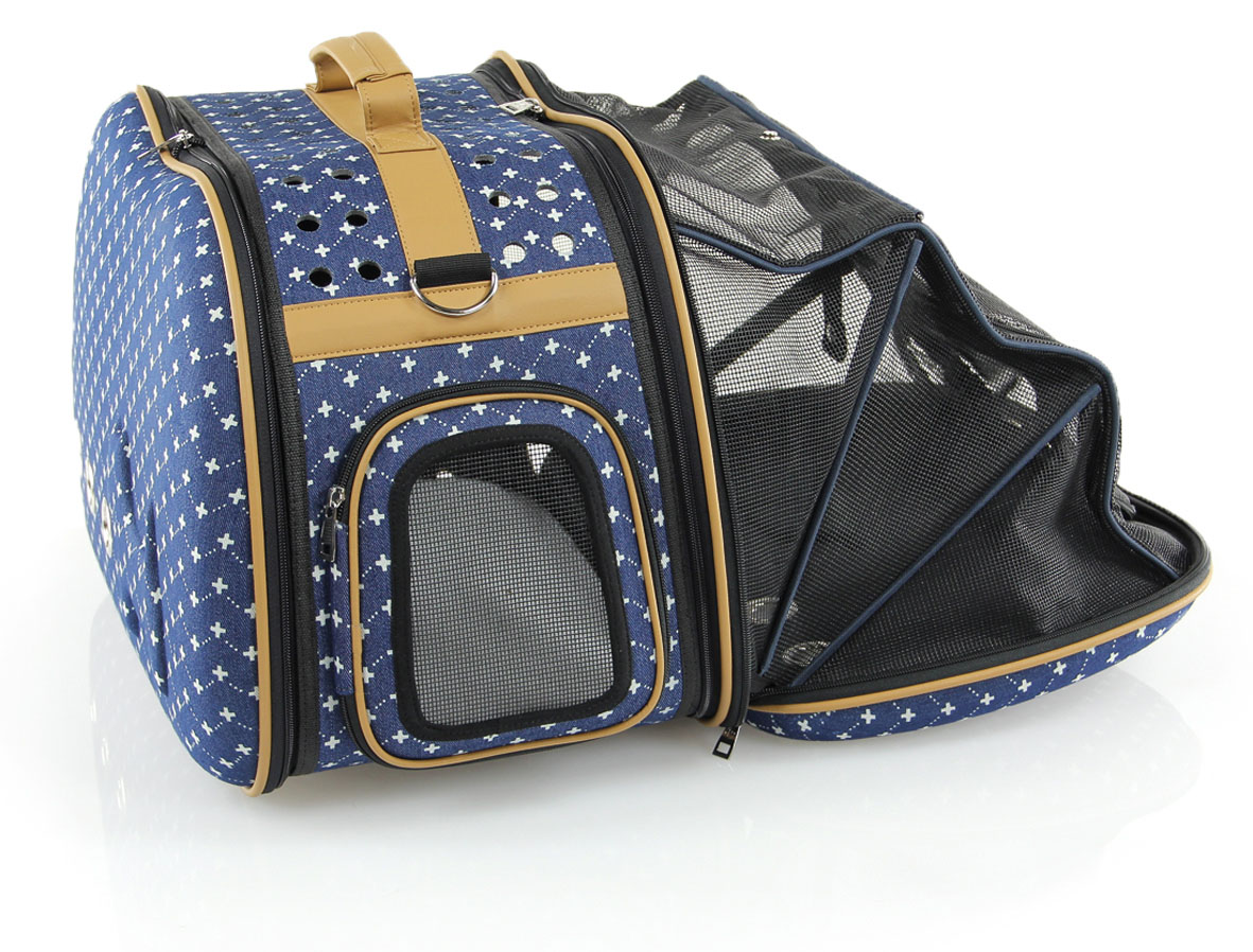 swisspet Hunde-& Katzentragtasche Metsch, blau
