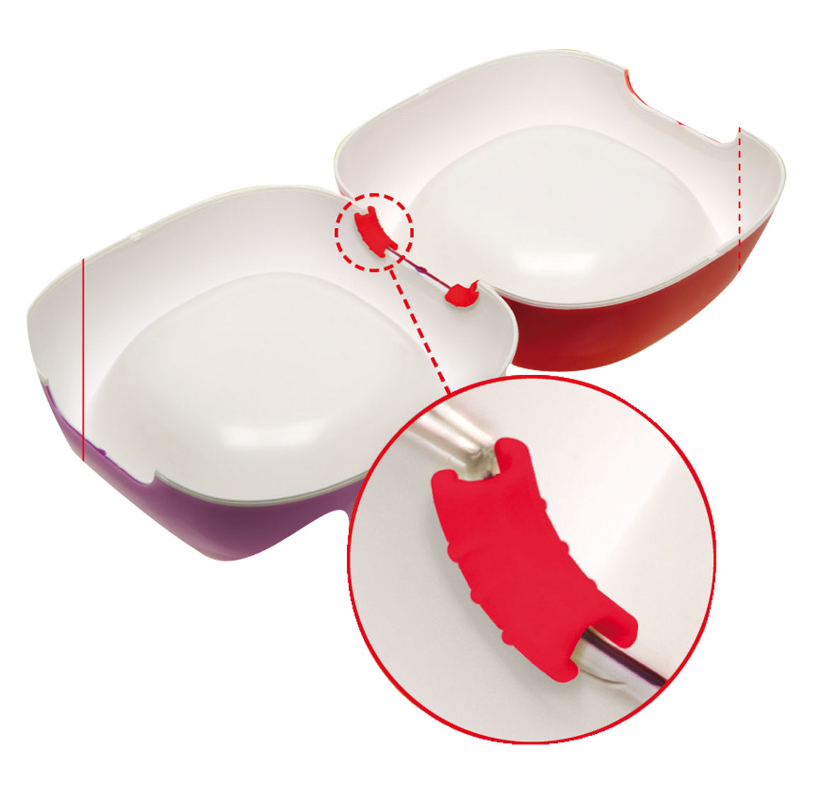 swisspet raccord pour écuelles Sedona, rouge, 2pcs.