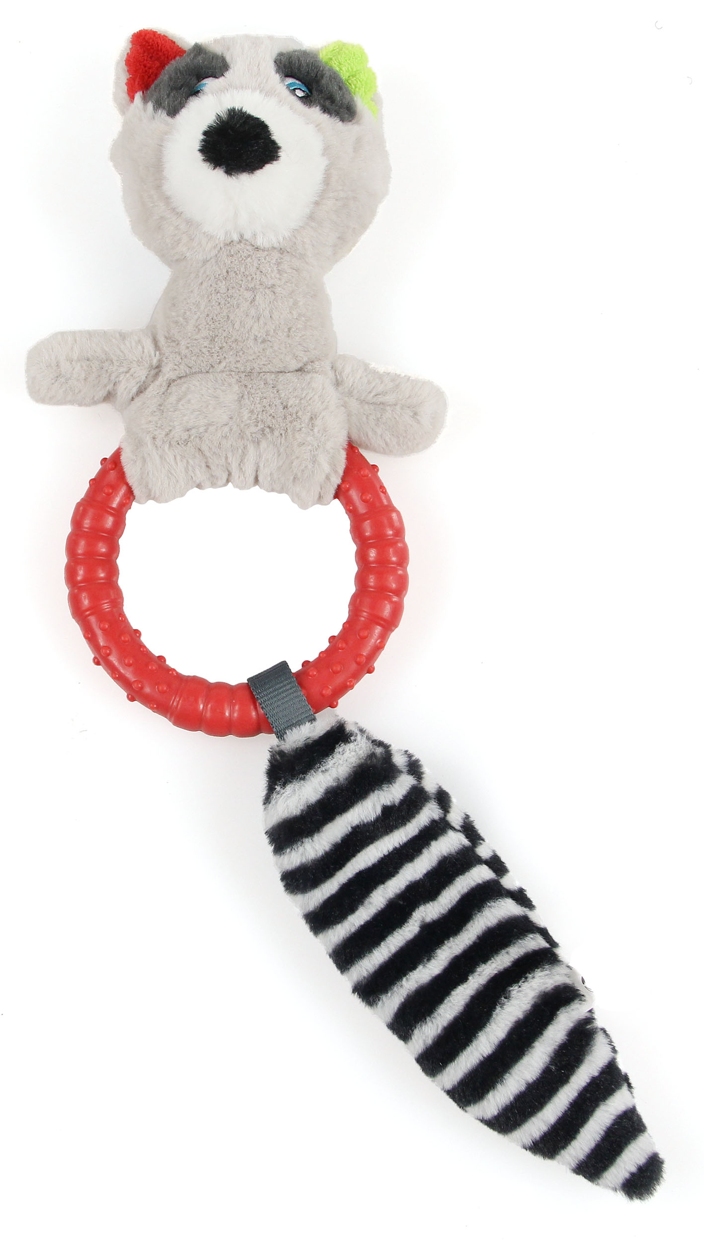 swisspet Ringel Plüsch-Waschbär, grau/schwarz