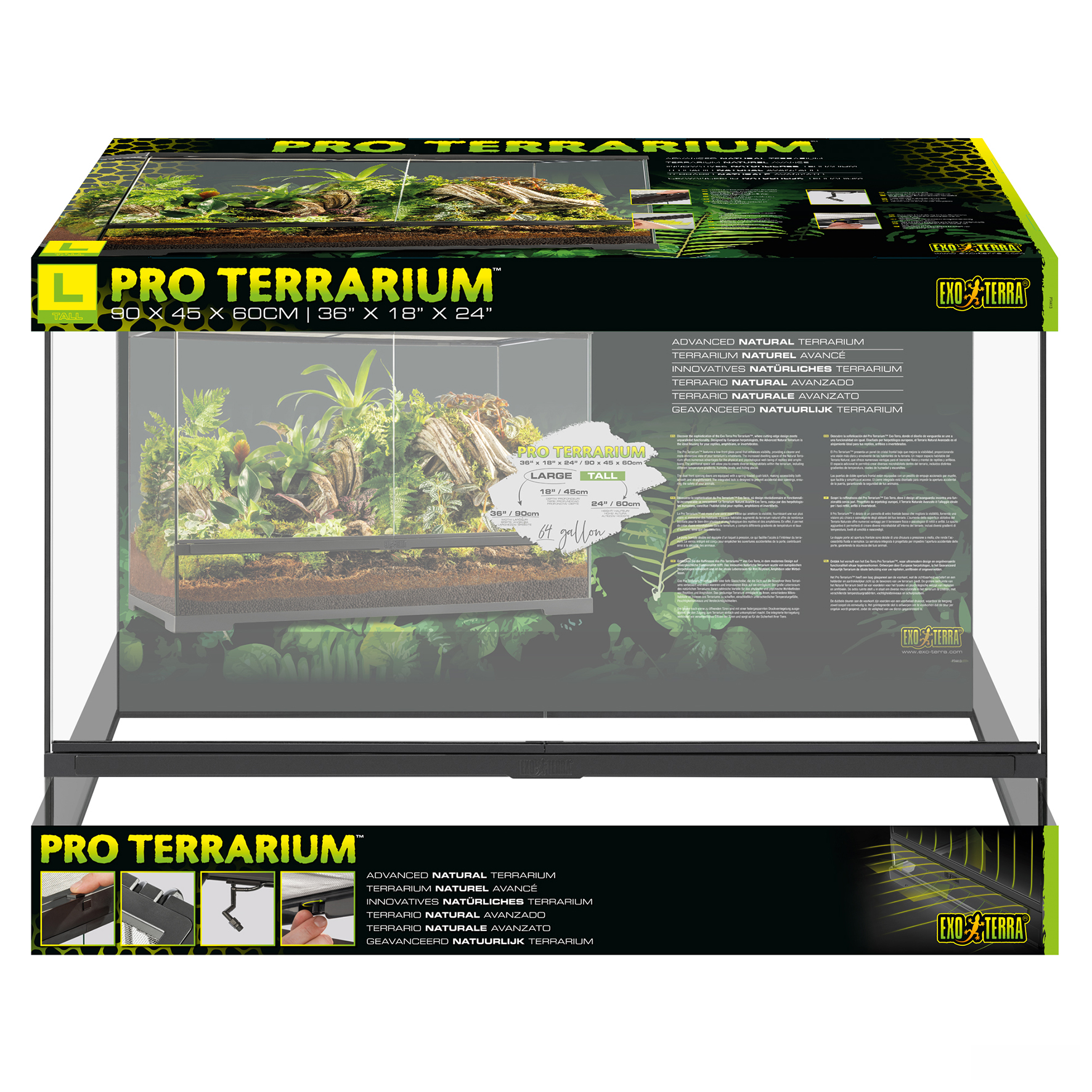 Exo Terra Pro Terrarium - 90x45x60cm