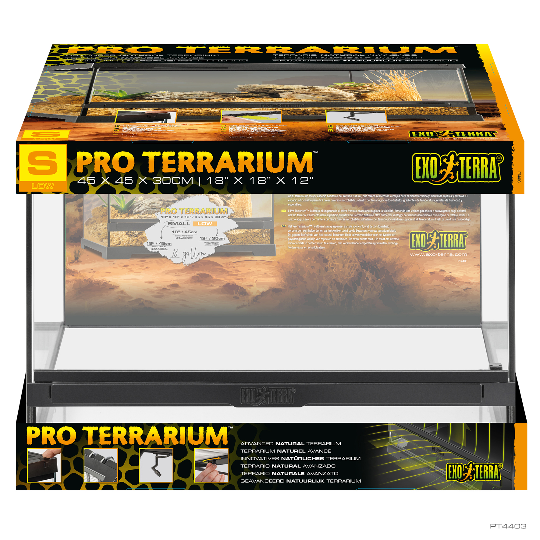 Exo Terra Pro Terrarium - 45x45x30cm