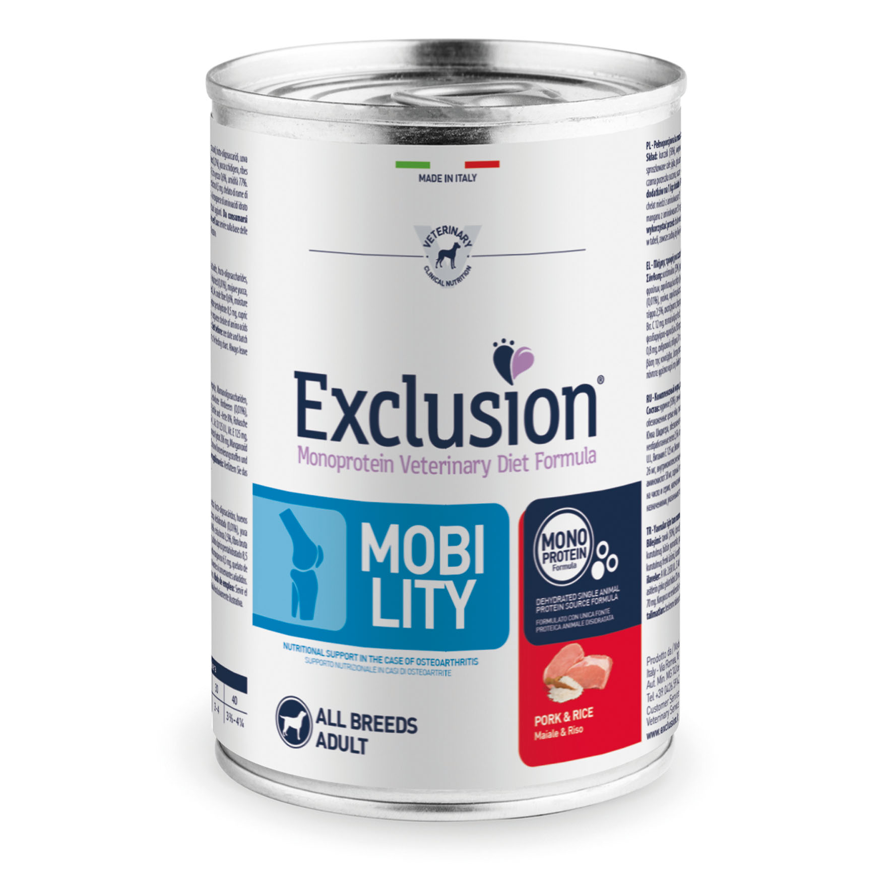 Exclusion Vet Mobility Adult All Breeds Pork, 400g