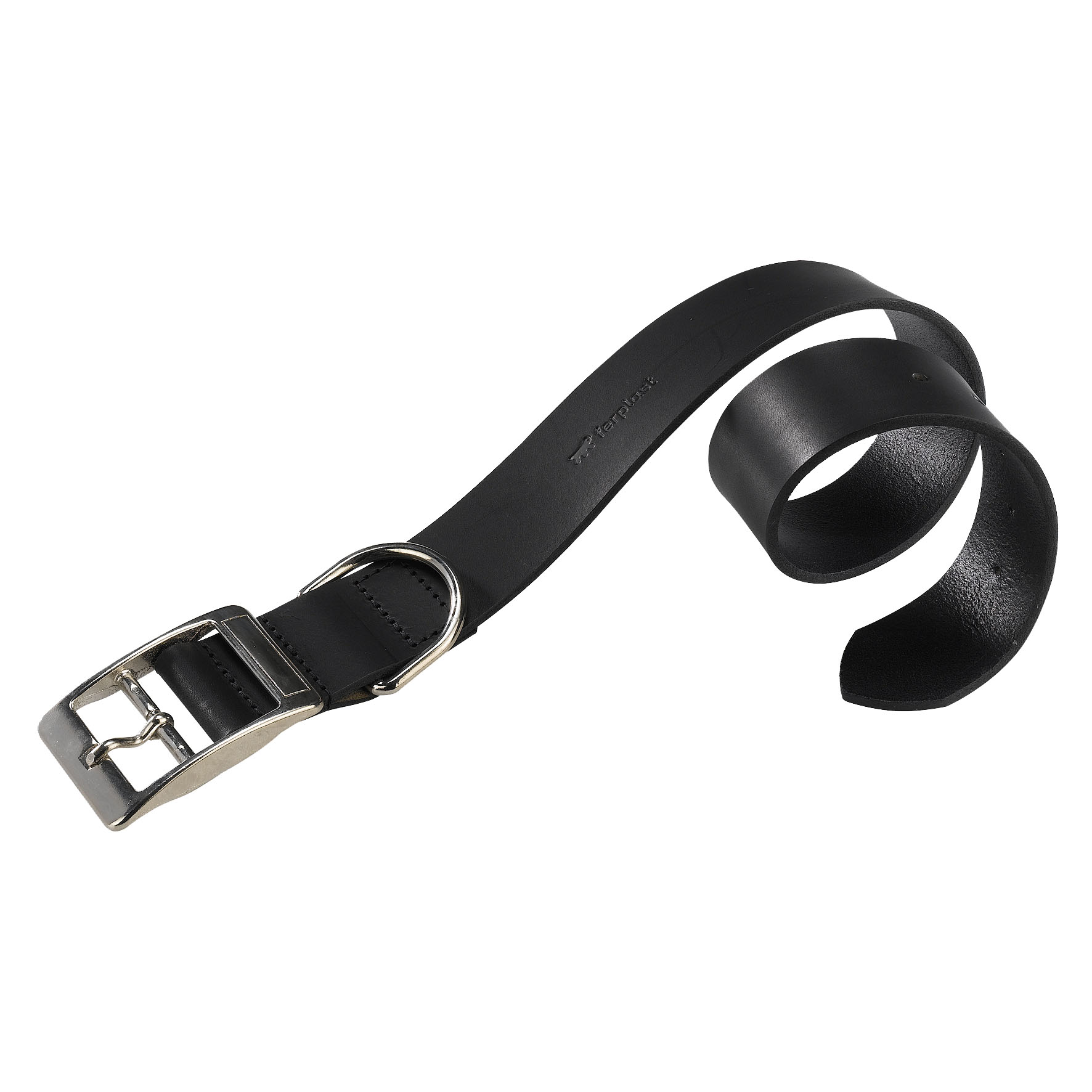Ferplast Lederhalsband Natural A:37-45cm B:25mm, schwarz