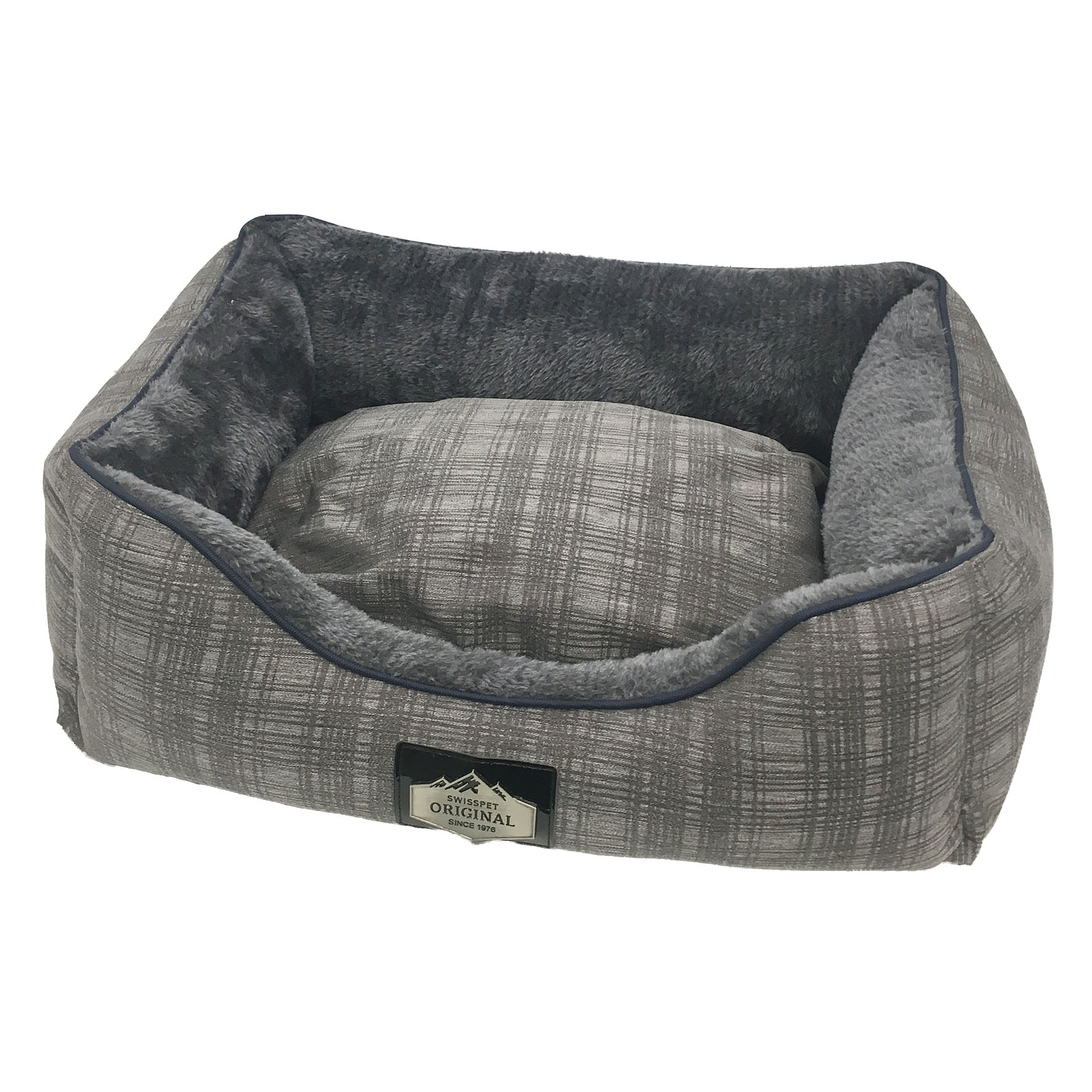 swisspet lit pour chien & chat Joy, gris-quadratique M=60x50x18cm