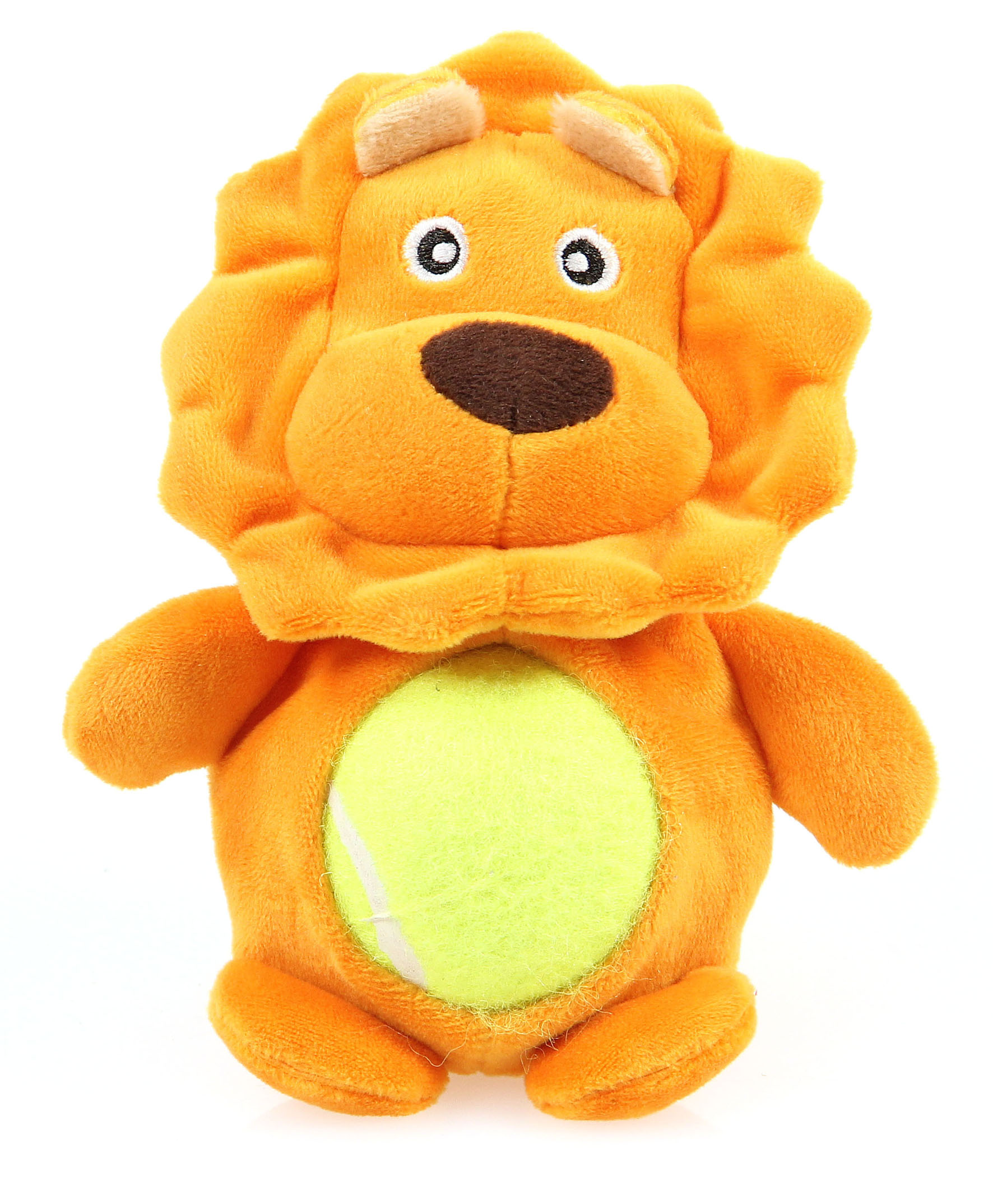 swisspet Ballu lion en peluche, orange, avec couinement, 13x16cm