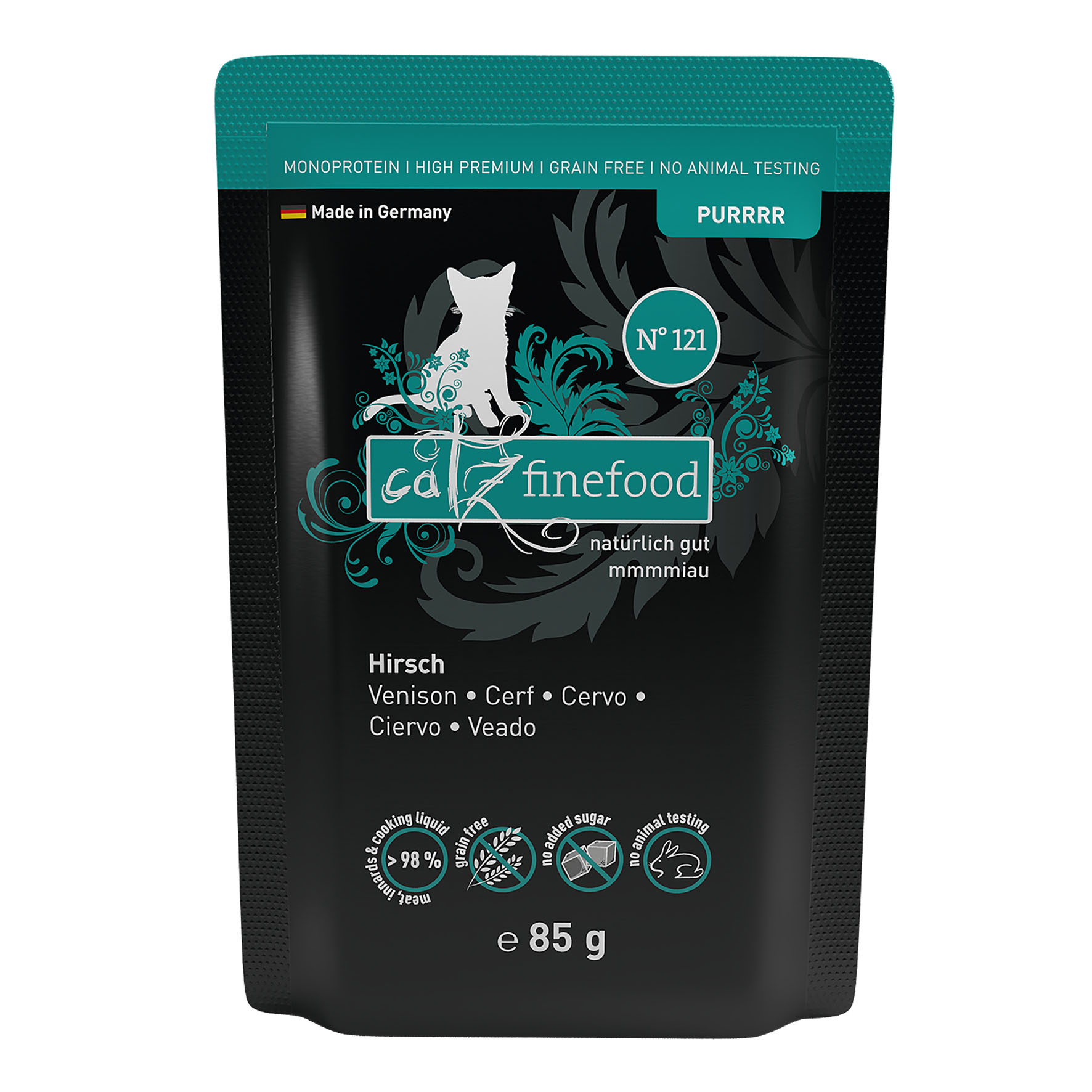 Catz Finefood Purrrr No. 121 avec cerf, 85g