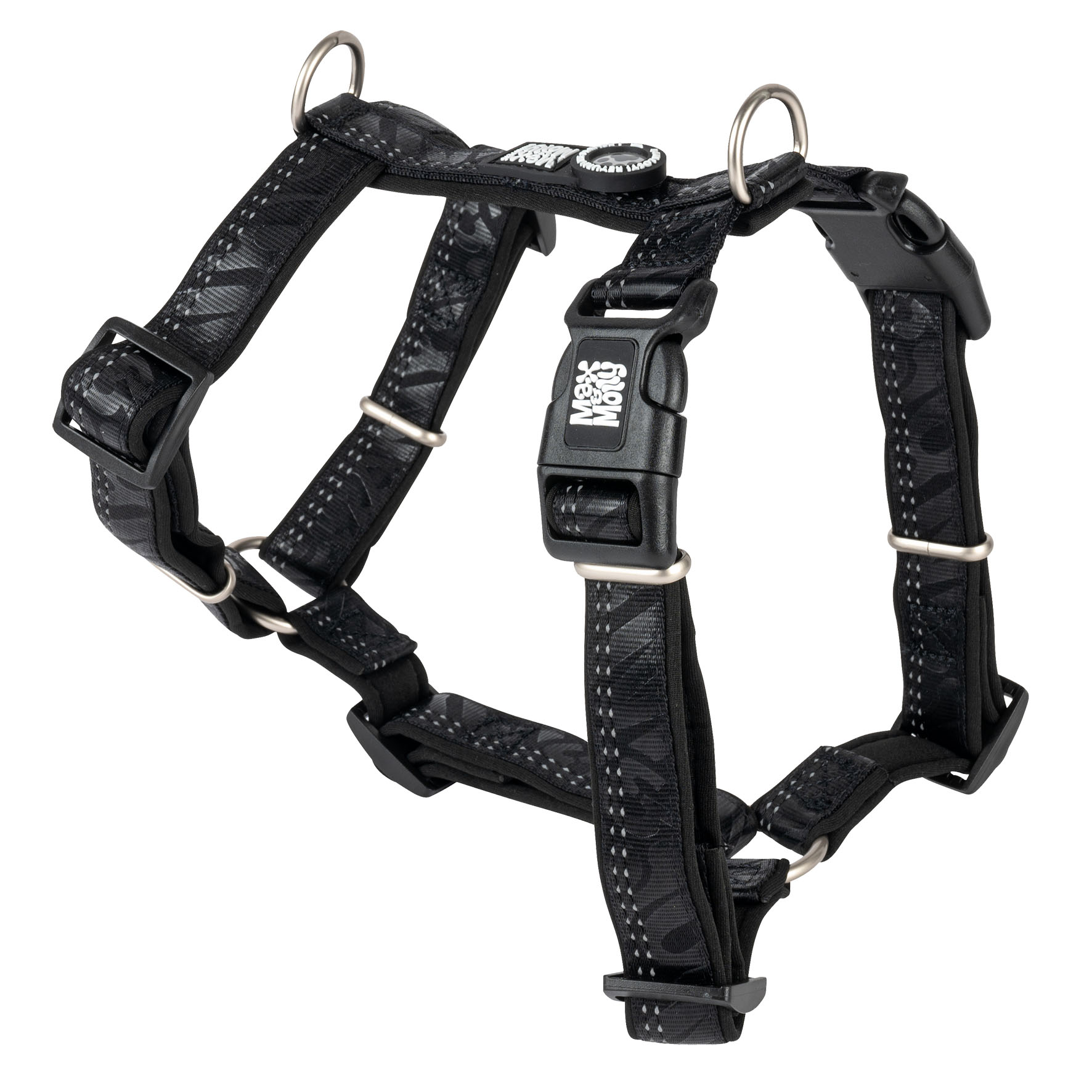 Max&Molly Harnais Comfort-H noir/S, H:30-46cm/B:41-52cm