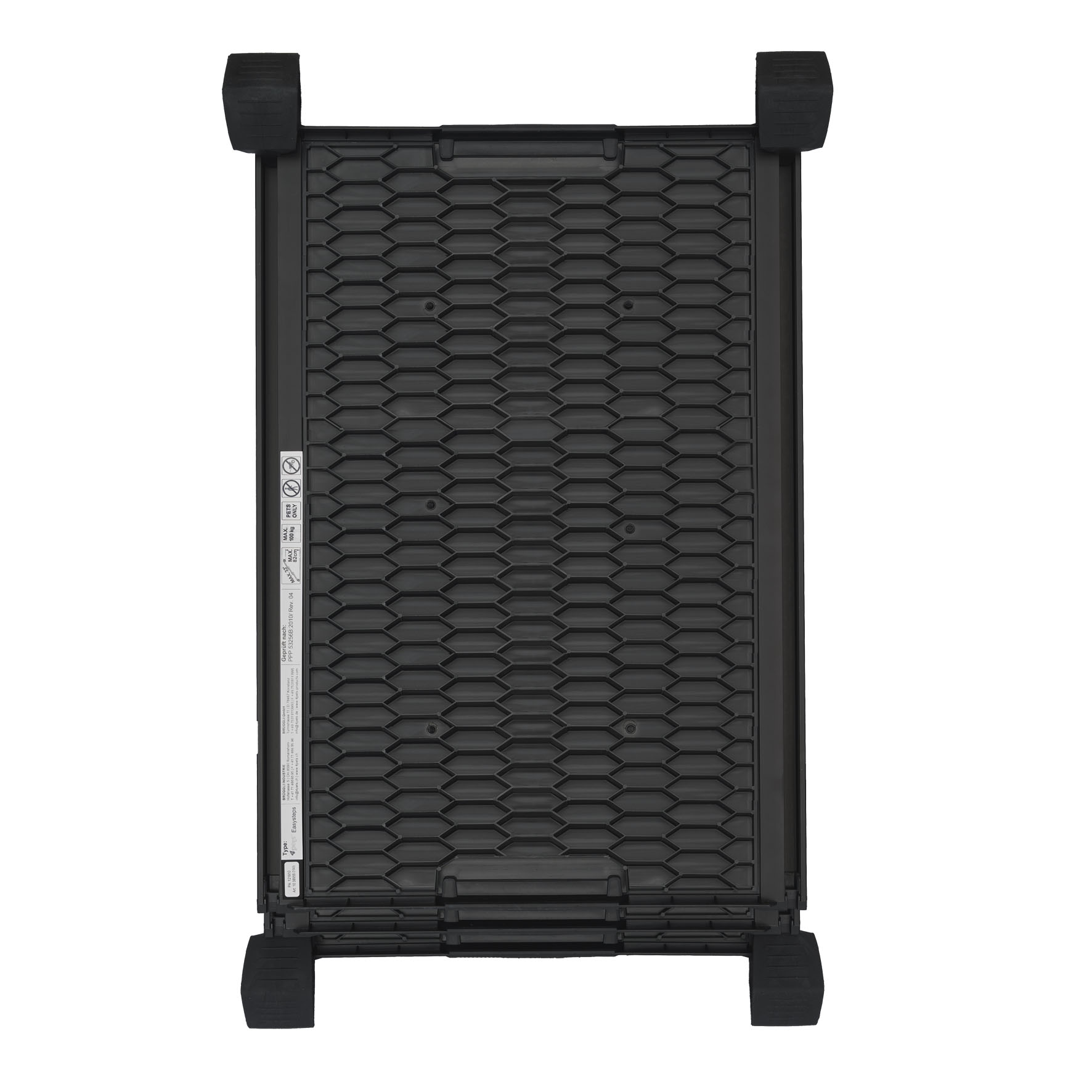 4pets EasySteps nero rampa telescopica per cani, portata fino a 100 kg