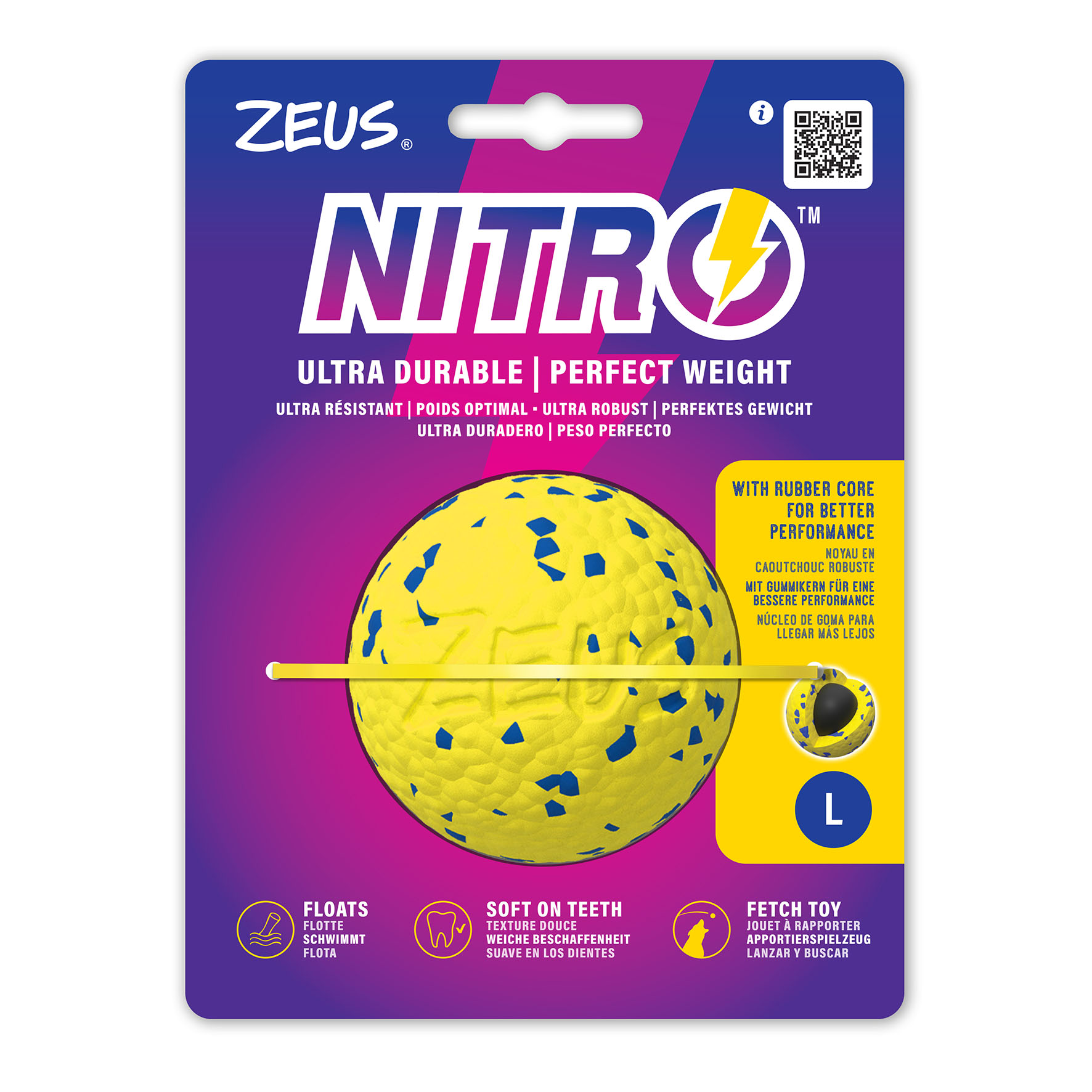 Zeus Nitro Ball, Gr. L, D=7.6cm, gelb