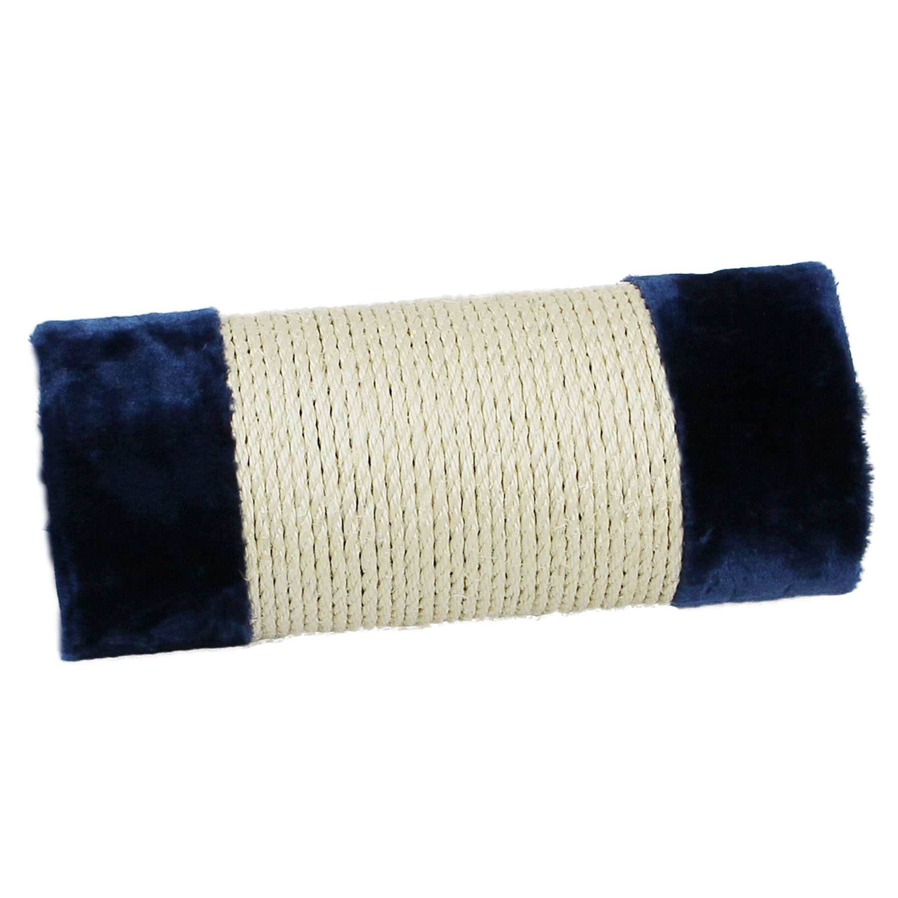 Colonne en sisal avec peluche 35cm, D=15cm, bleue