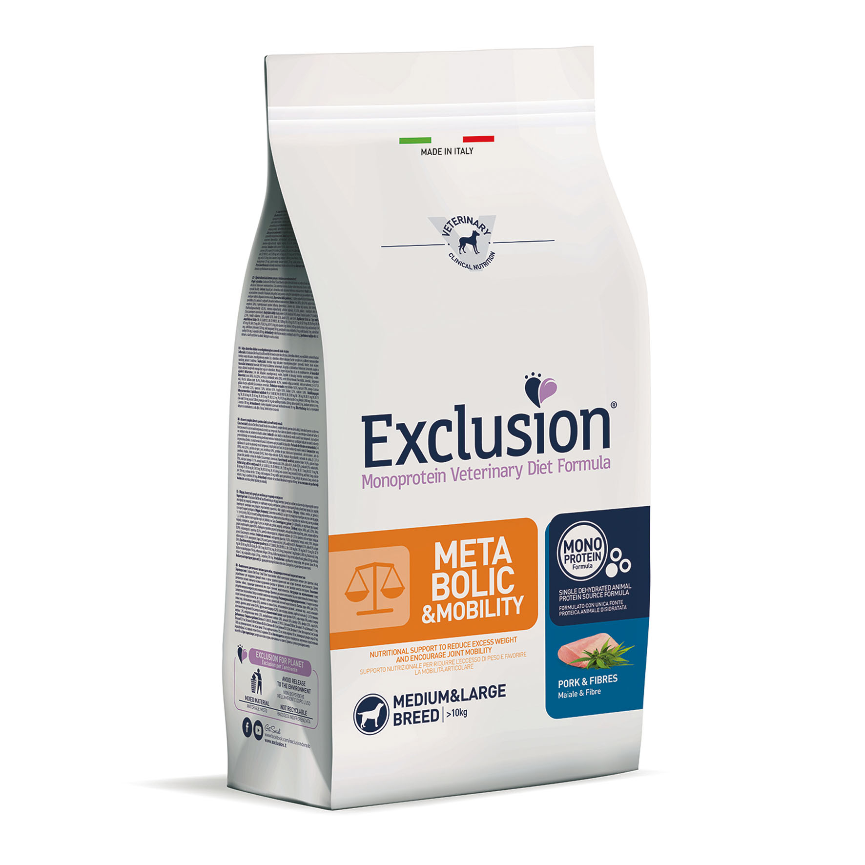Exclusion Vet Metabolic Adult Medium & Large Pork, 12kg