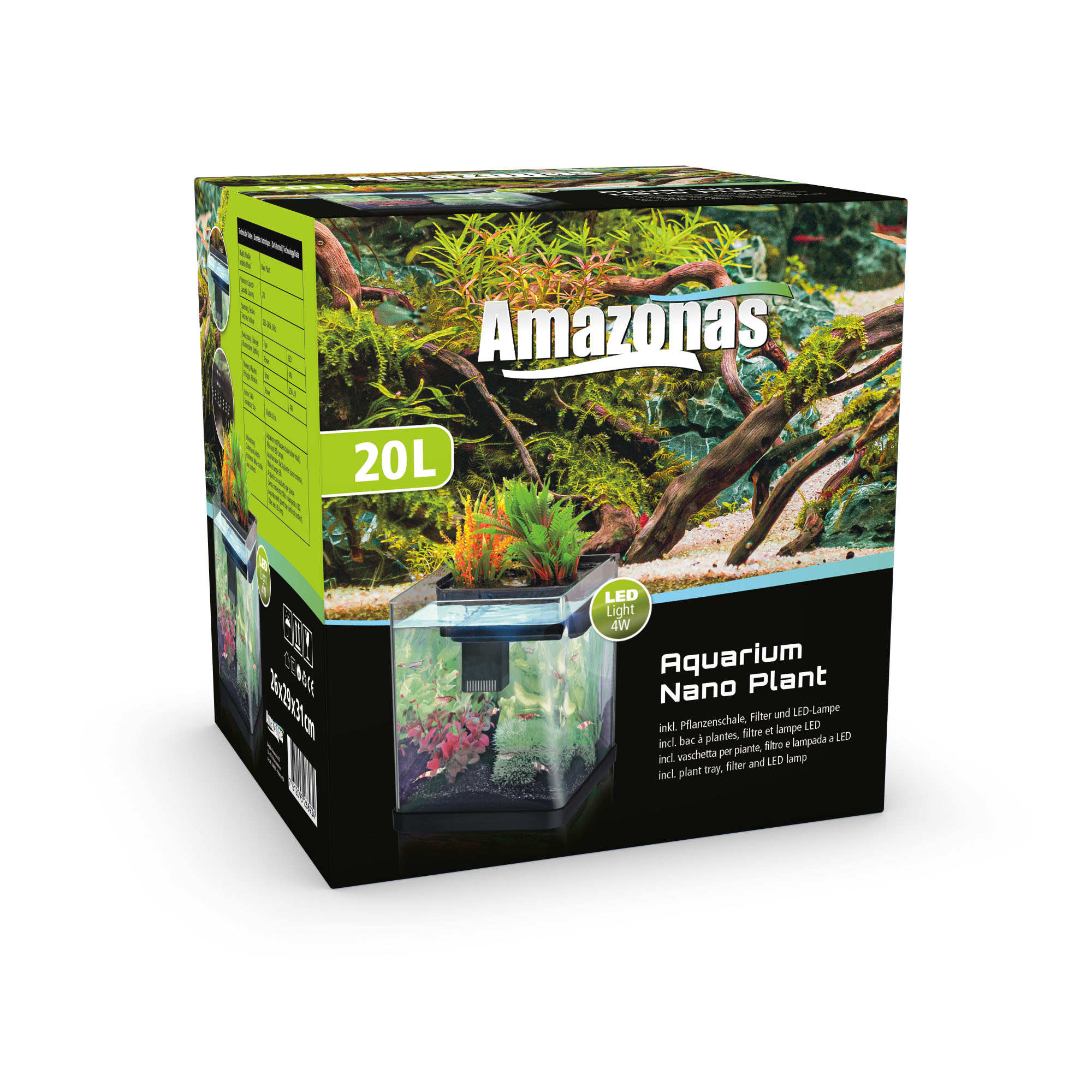 Amazonas Nano Plant Aquarium schwarz 20L