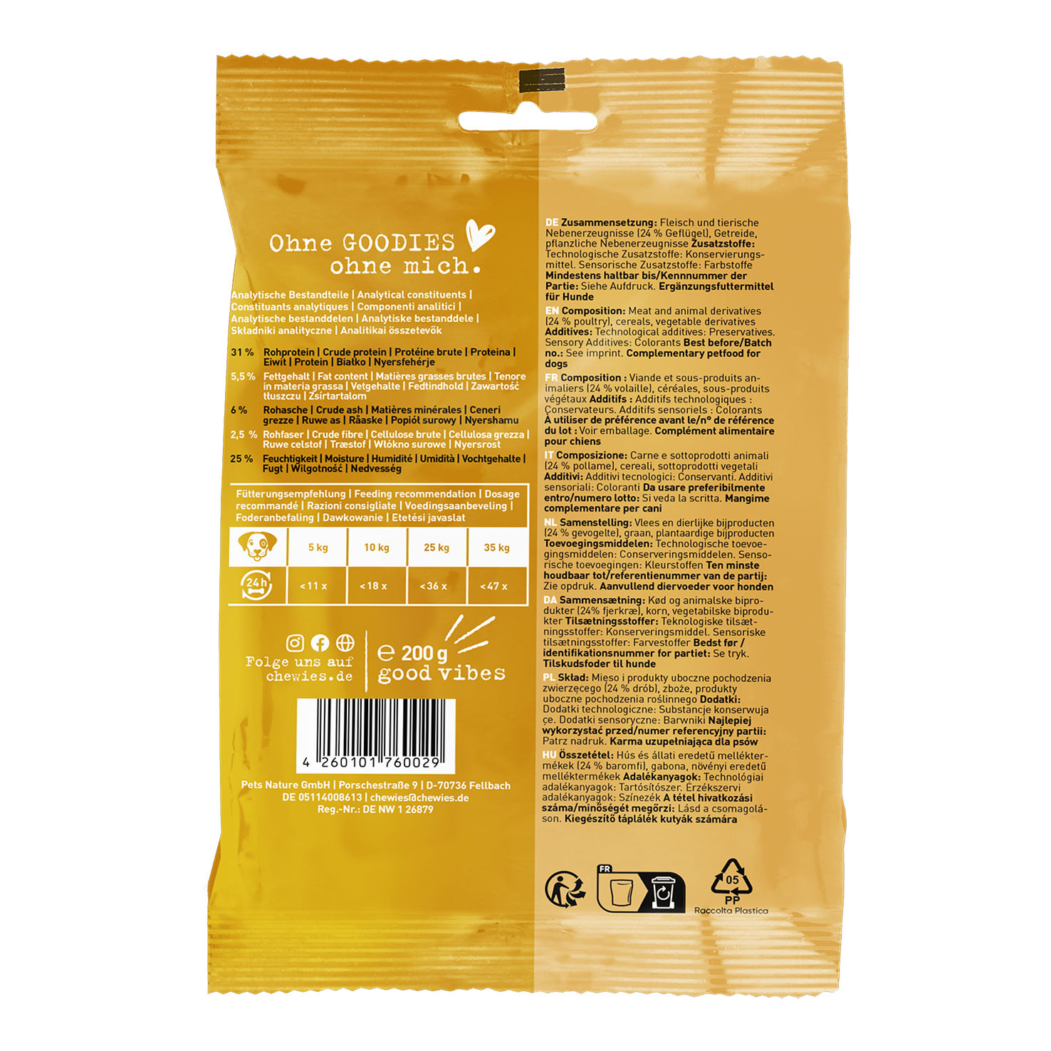 Chewies os de volaille, 200g