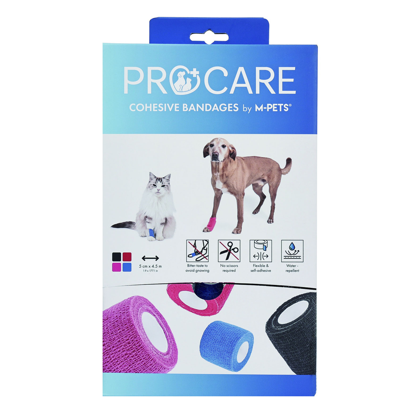M-Pets Hunde- & Katzenverband-Set mit 30 Rollen, Multifarben