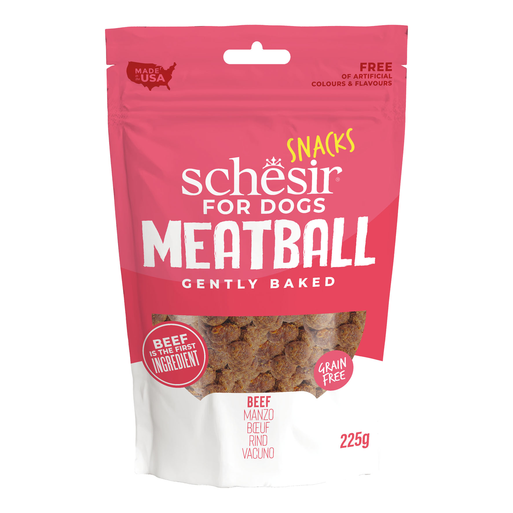 Foodwaste-Schesir Dog Snack Meatball Rind, 6x225g Foodwaste-Schesir Dog Snack Meatball Rind, 6x225g