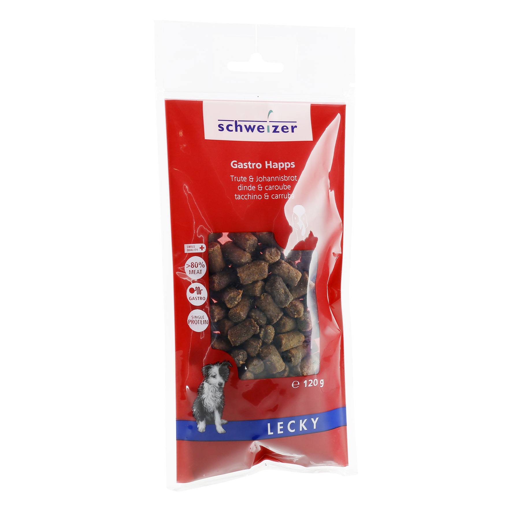 Lecky Gastro Happs Dinde et Caroube, 120g