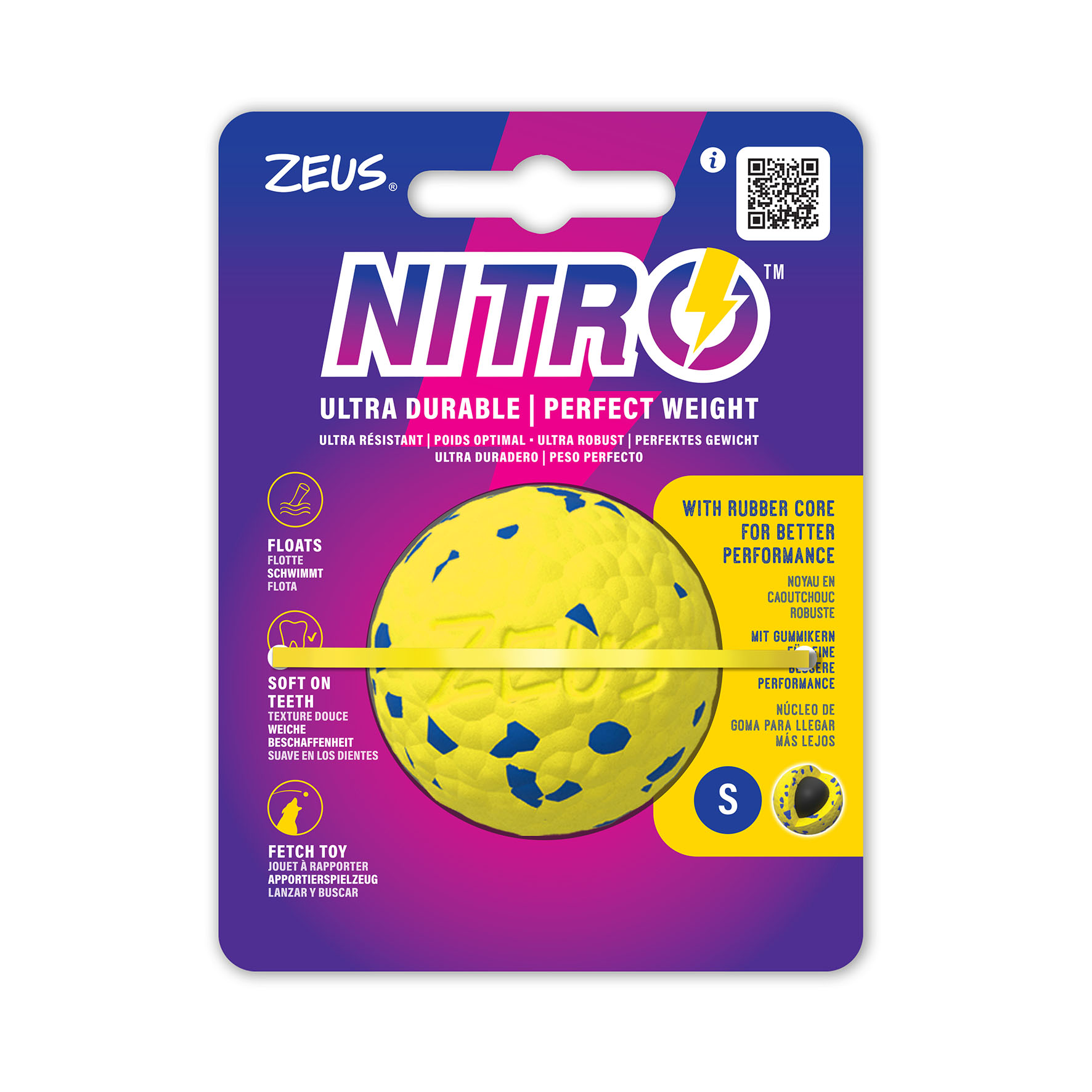 Zeus Nitro Ball, Gr. S, D=5cm, gelb