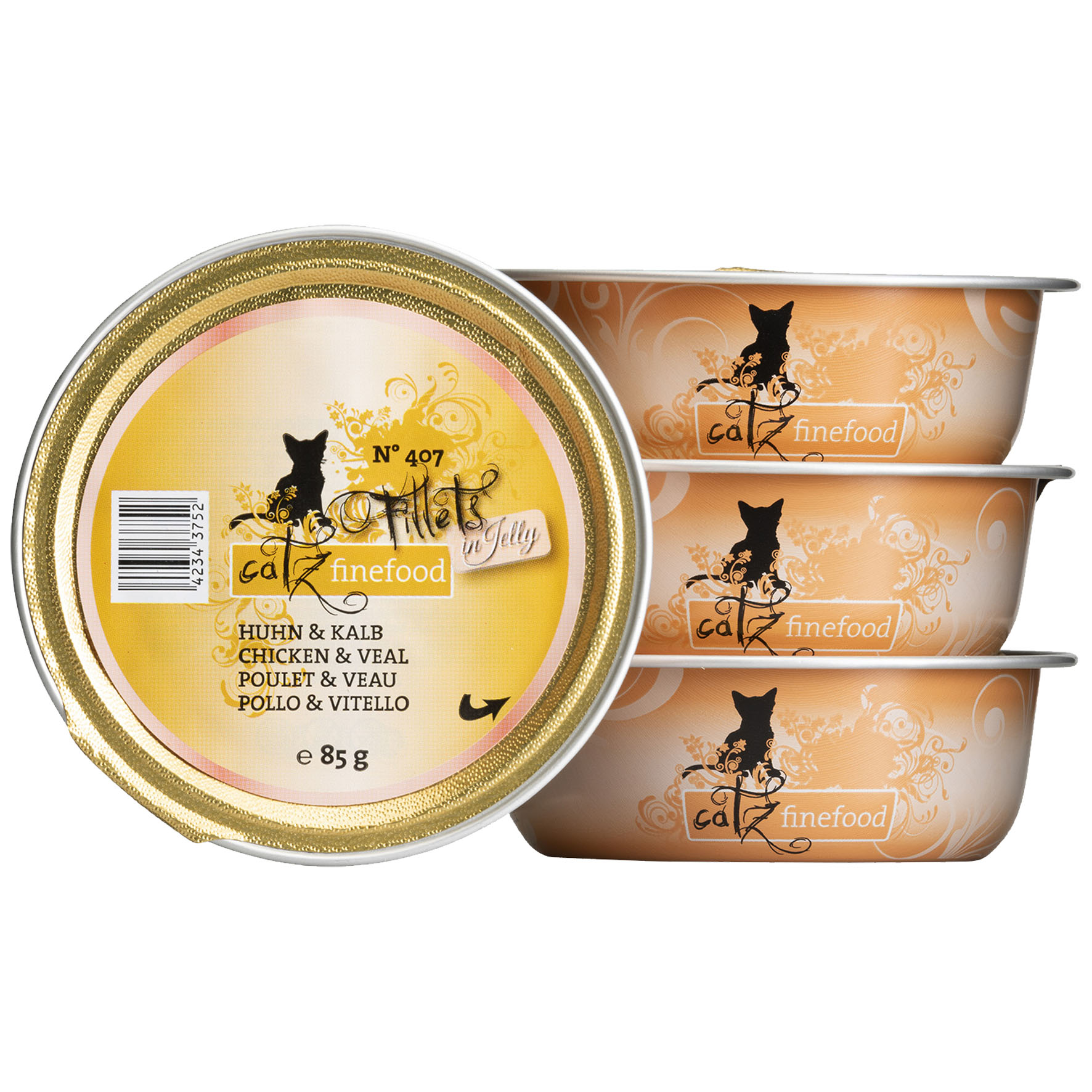 Catz Finefood Filets No. 407 - poulet & agneau en gelée 85g
