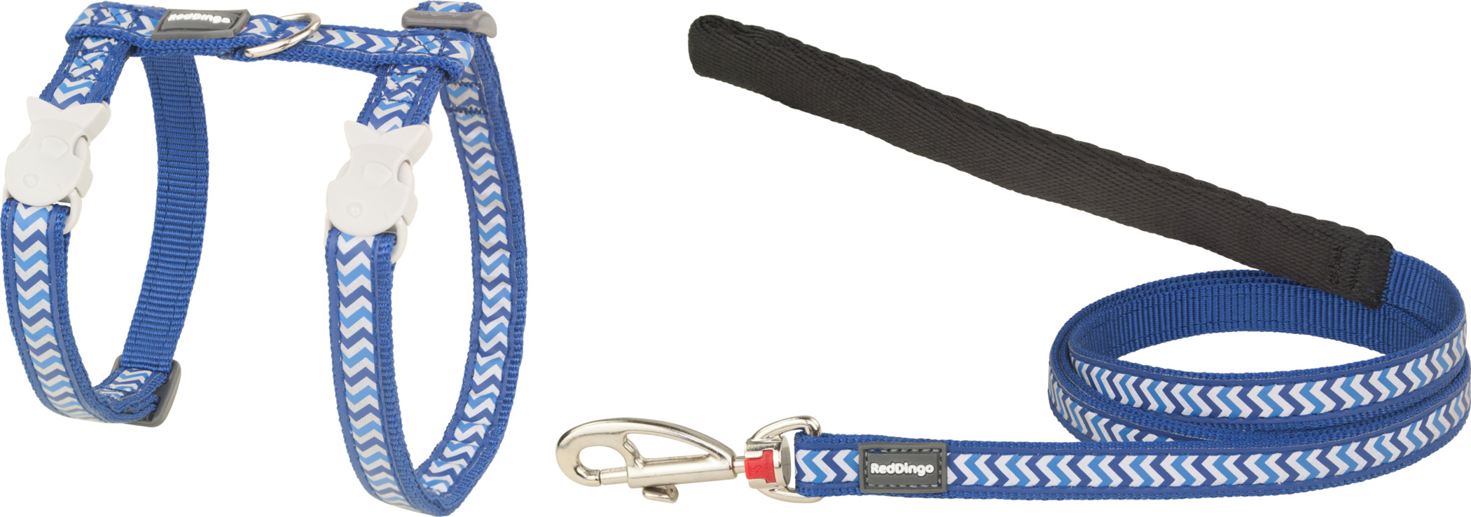 RedDingo Geschirr und Leine Reflective Ziggy Dunkelblau - XS