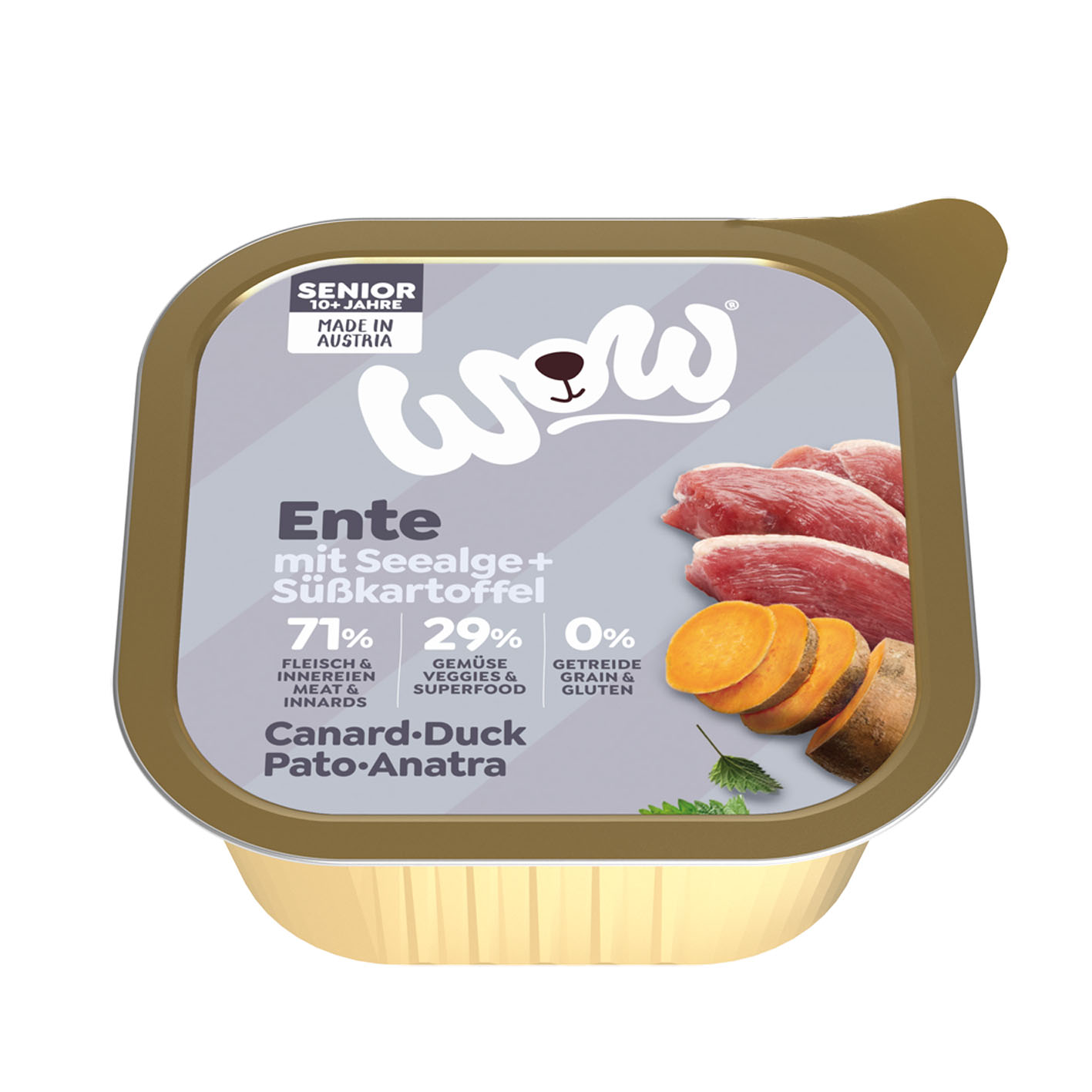 WOW Senior canard avec patates douces, 150g