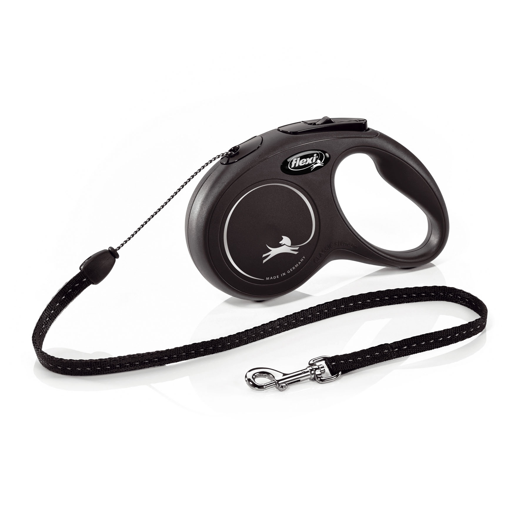 Flexi New Classic, Seil-Rolleine S/5m schwarz