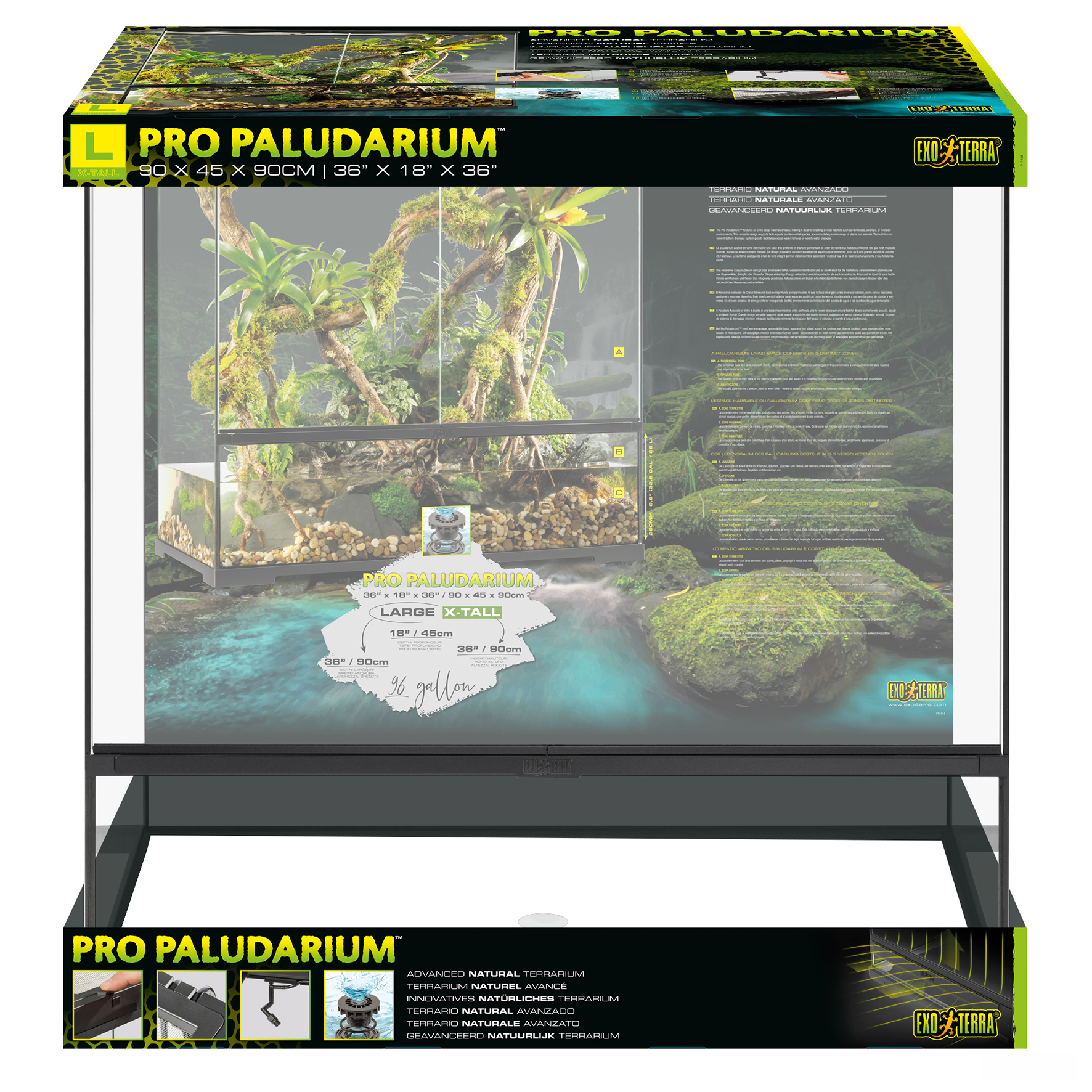 Exo Terra Pro Paludarium, 90x45x90cm