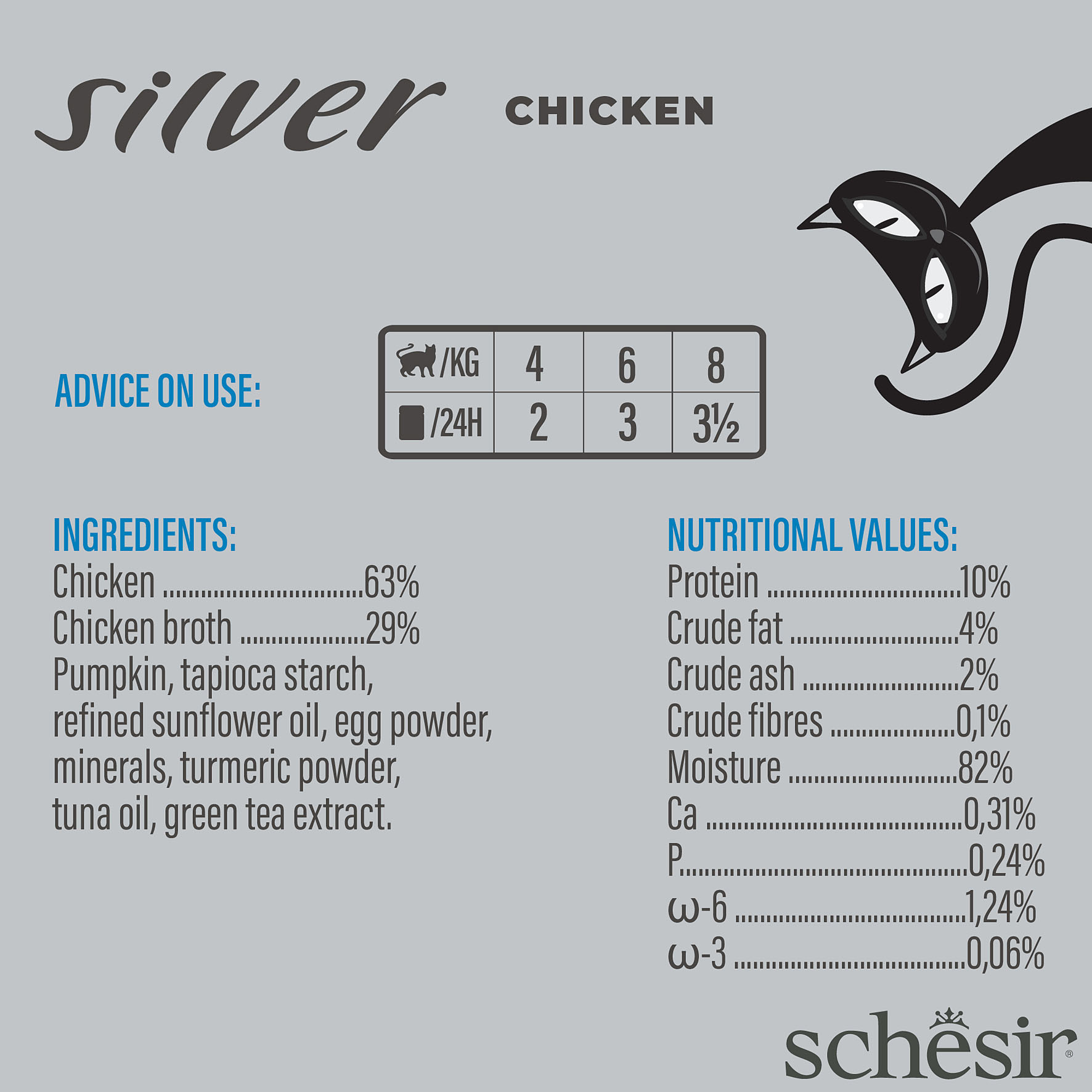 Schesir Senior 11+ Silver Mousse Huhn, 80g