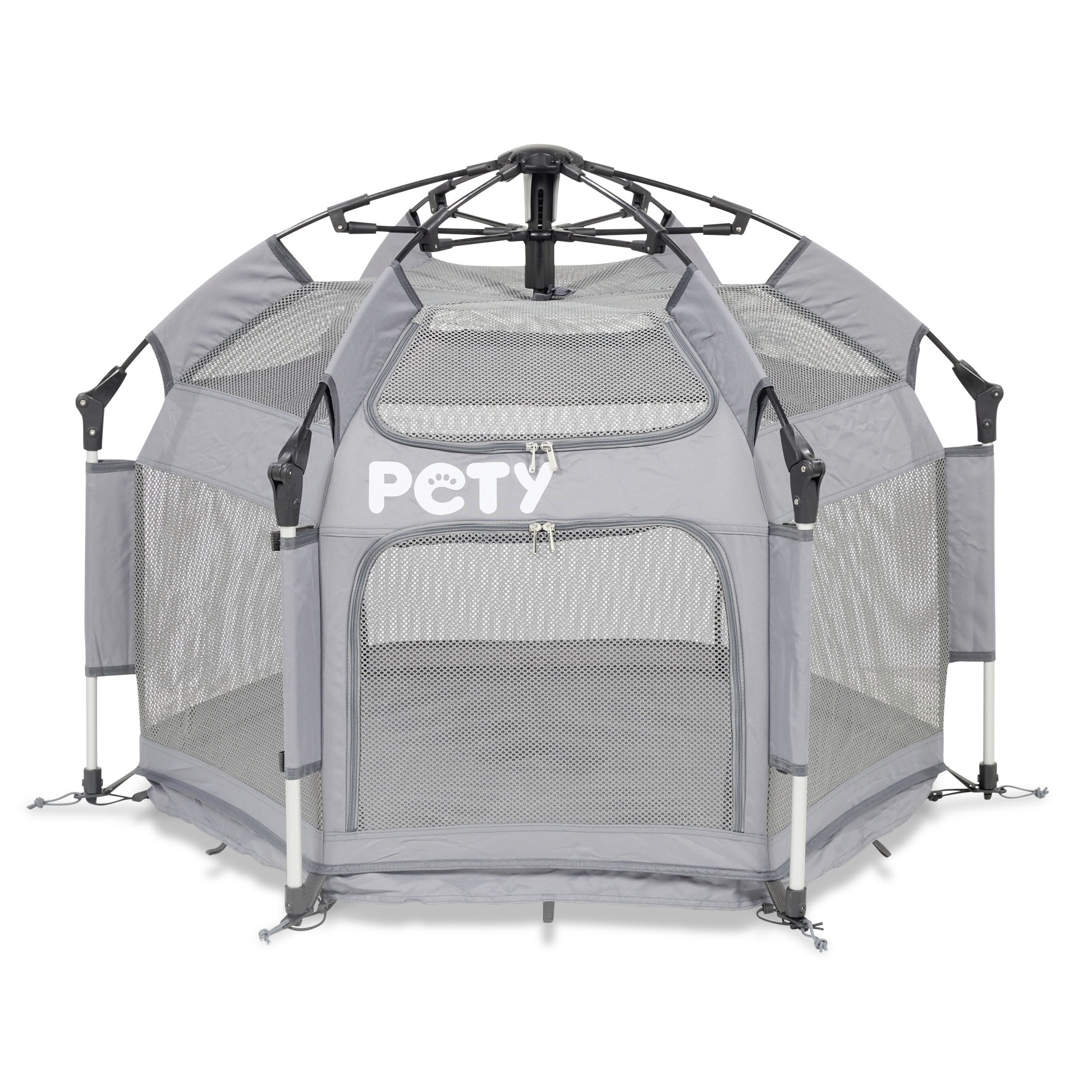 Set PETY Laufstall für Hunde klein, mit Bodenmatte und Dach