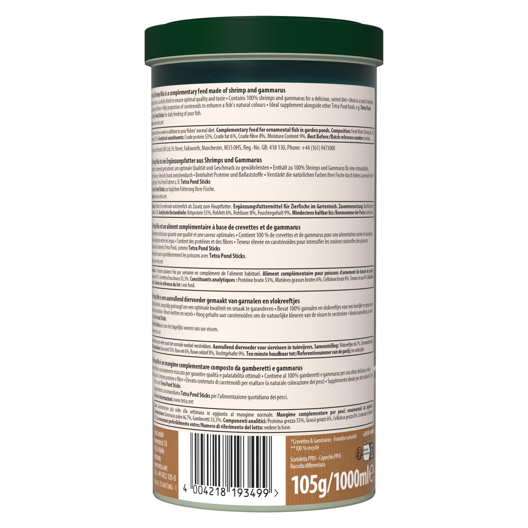 TetraPond Shrimp Mix 1 Liter TetraPond Shrimp Mix 1 Liter