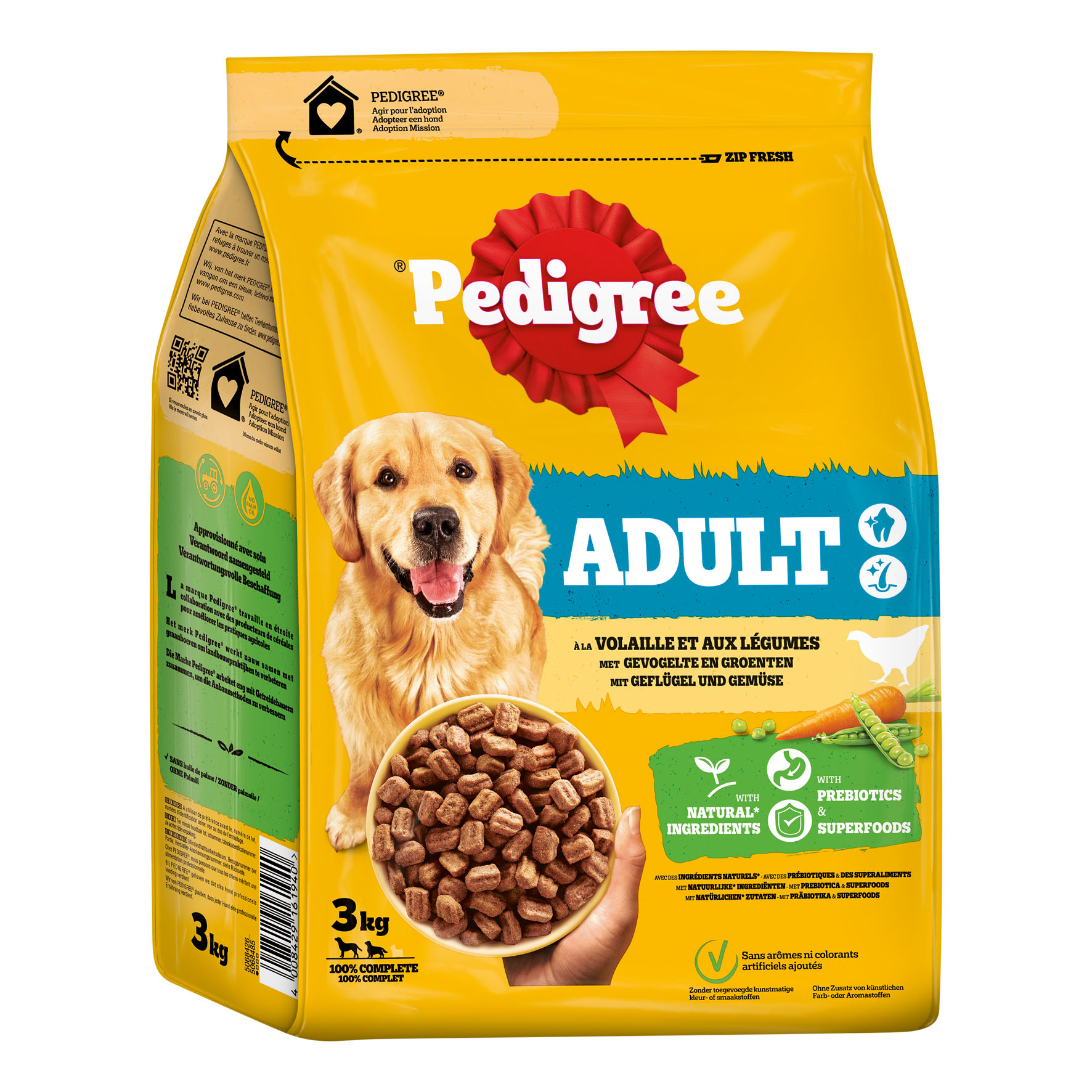 Pedigree Trockenfutter Adult mit Huhn