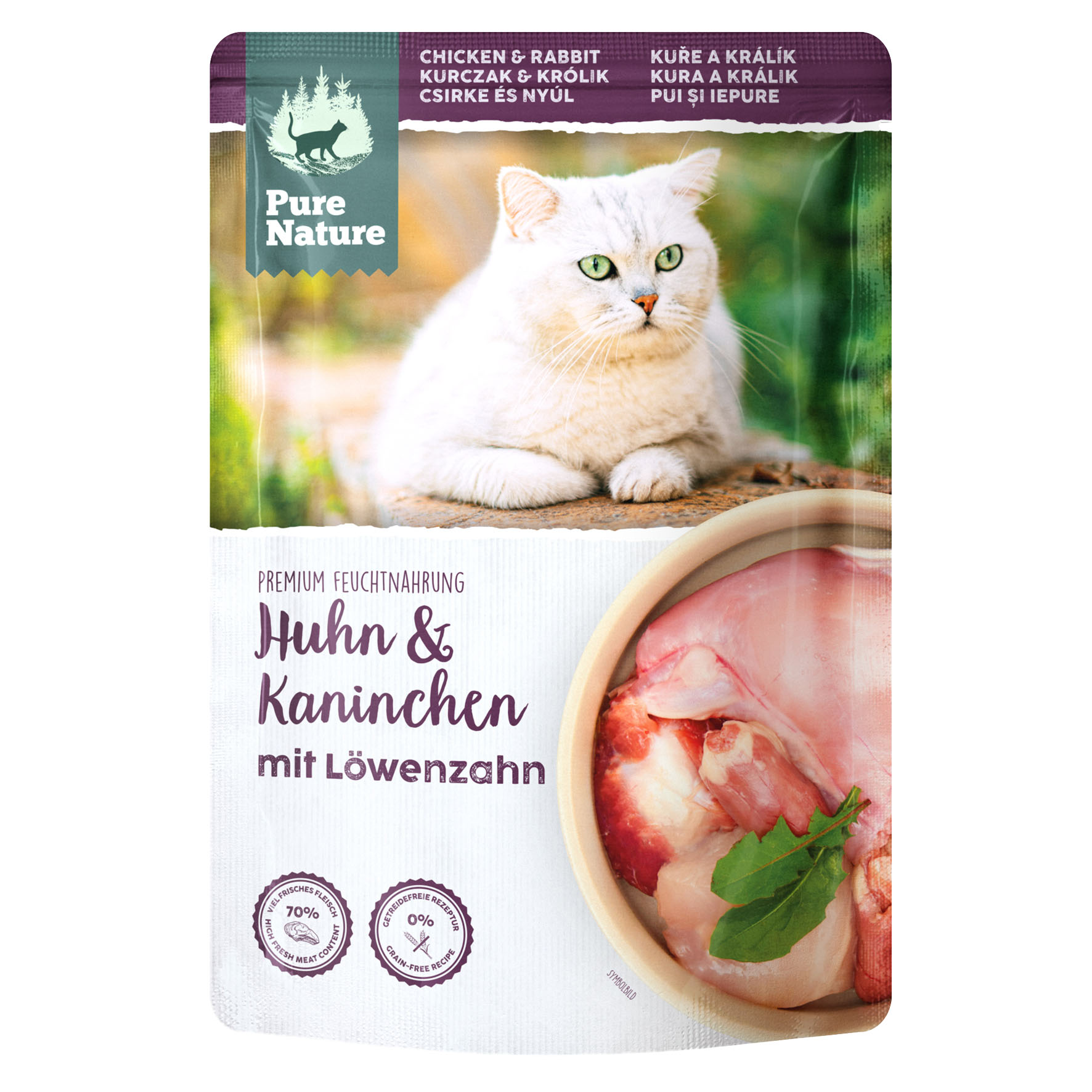 PureNature Huhn und Kaninchen mit Löwenzahn, 85g