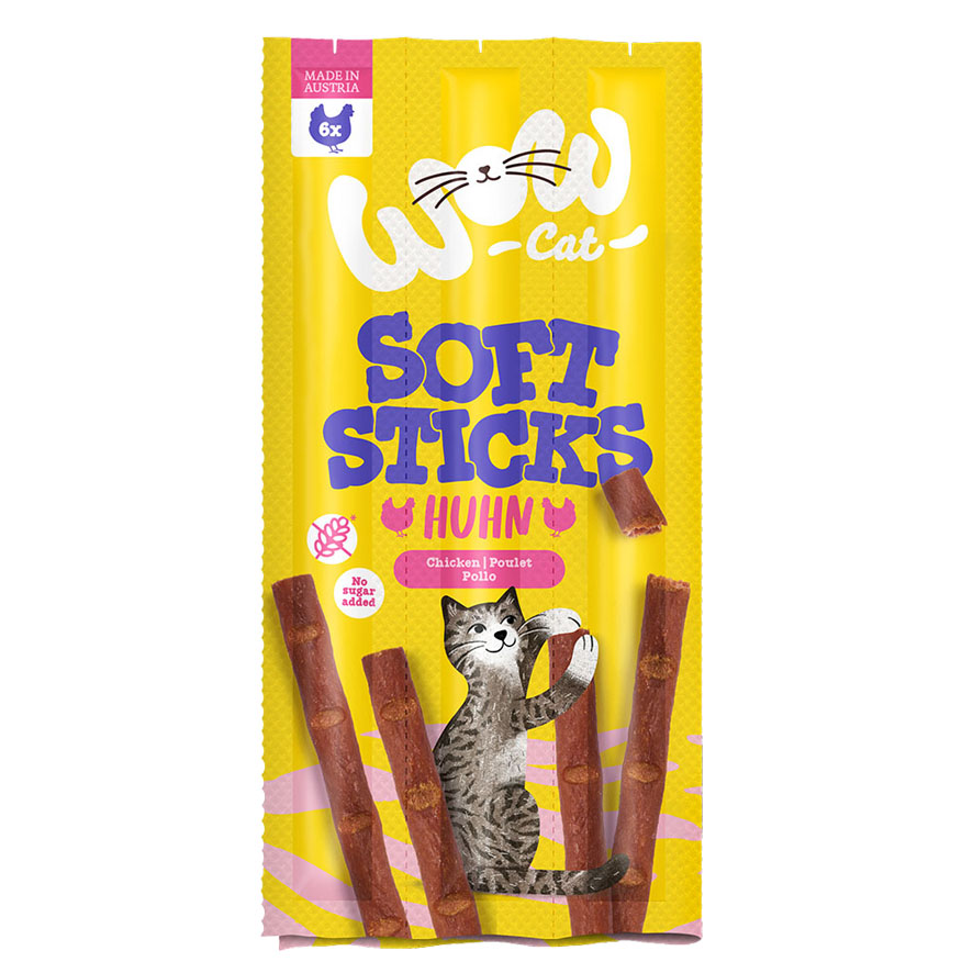 WOW CAT Soft Sticks Huhn, 6x5g
