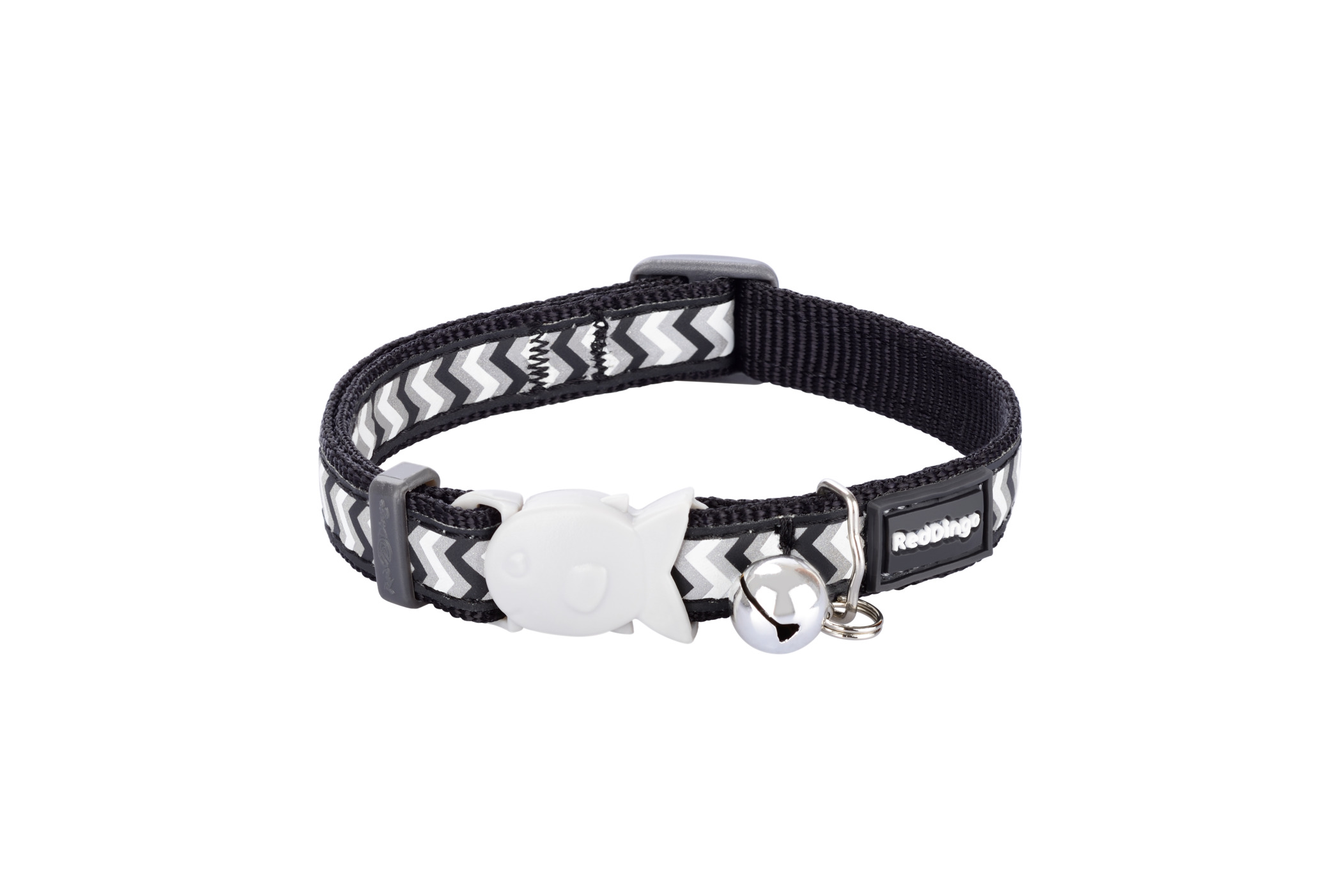 RedDingo Katzenhalsband Reflective Ziggy Schwarz - XS